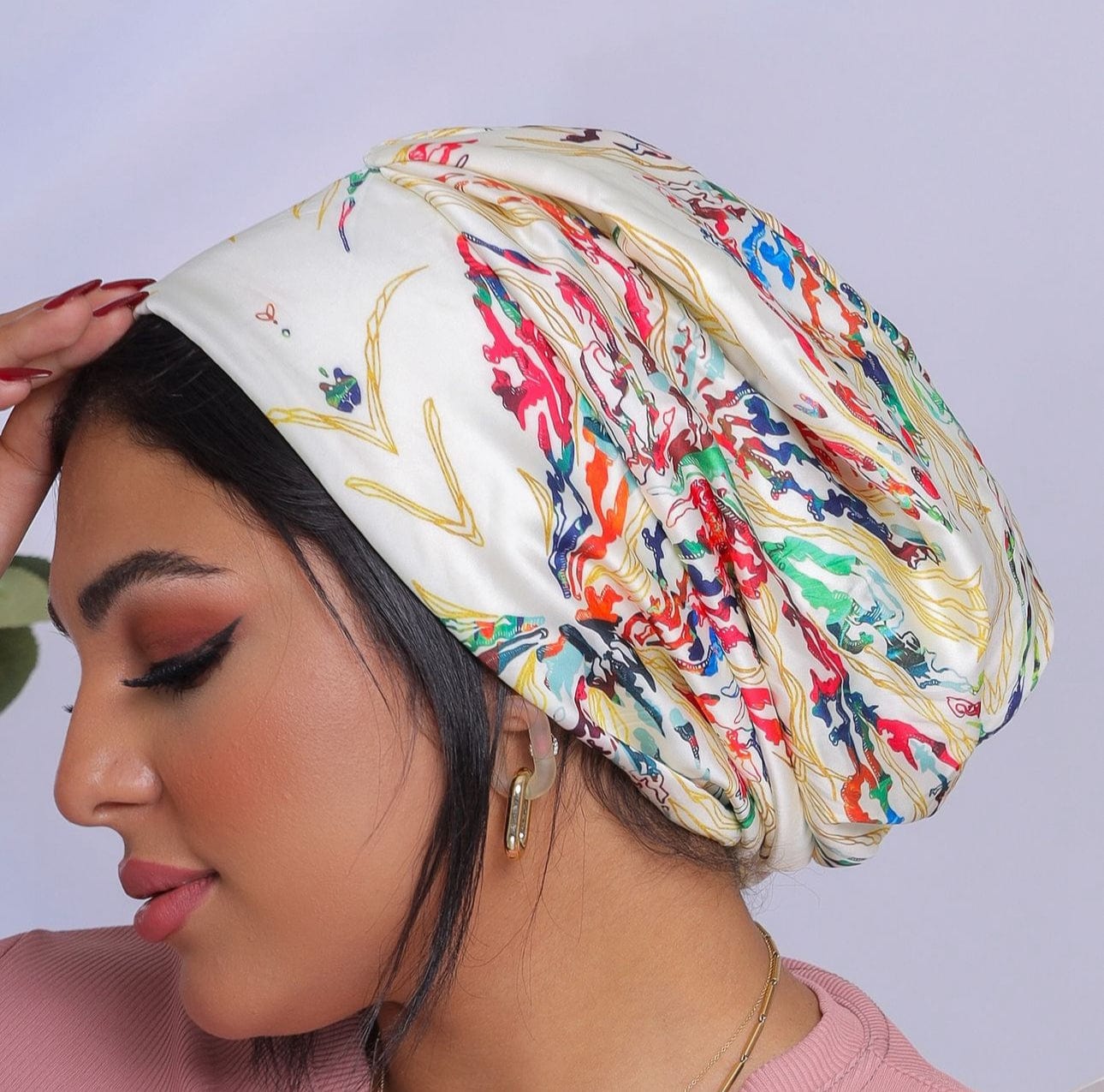 Beanie Satin - Floral