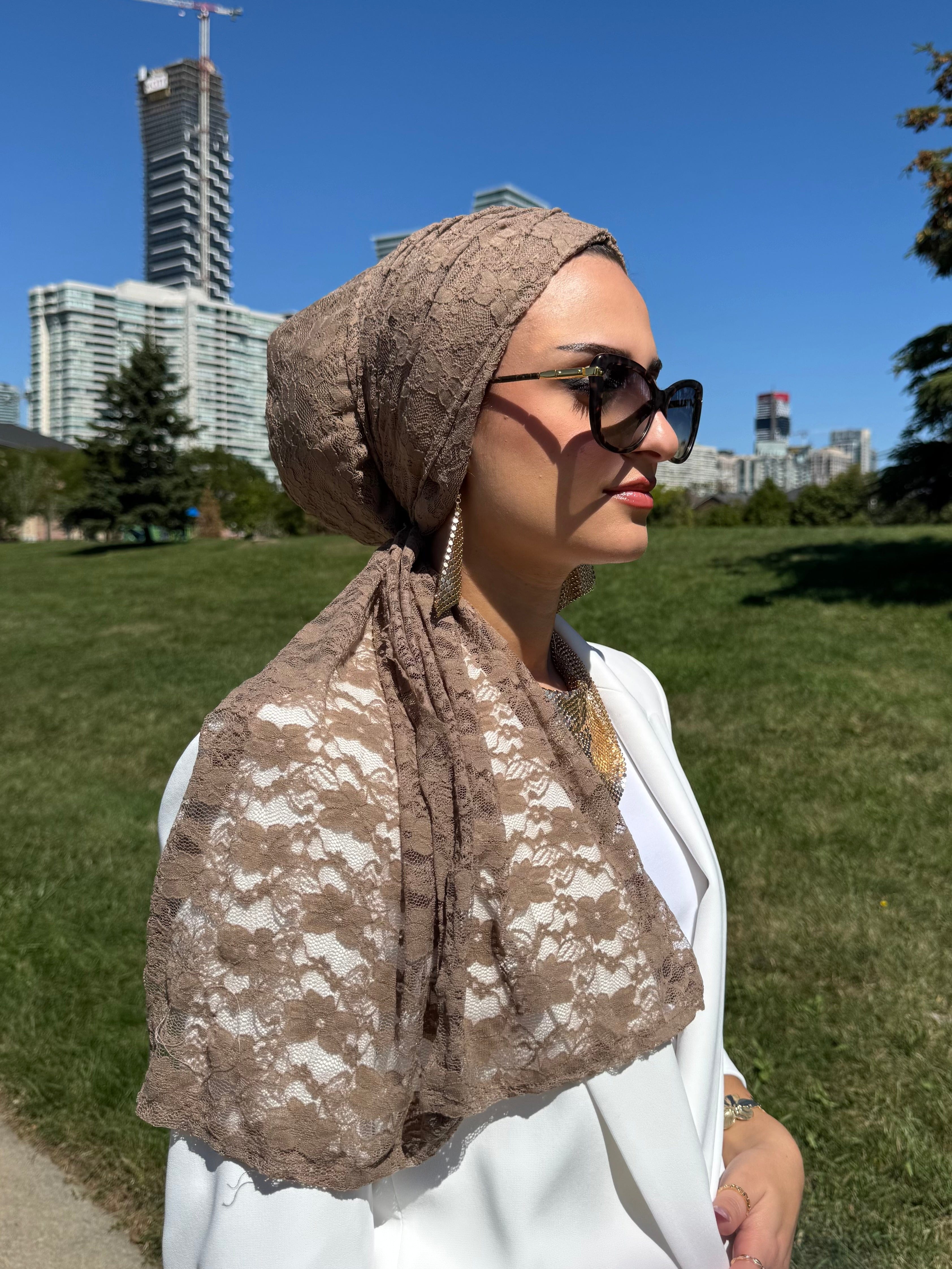 Beanie Wrap Light Lace - Khaki