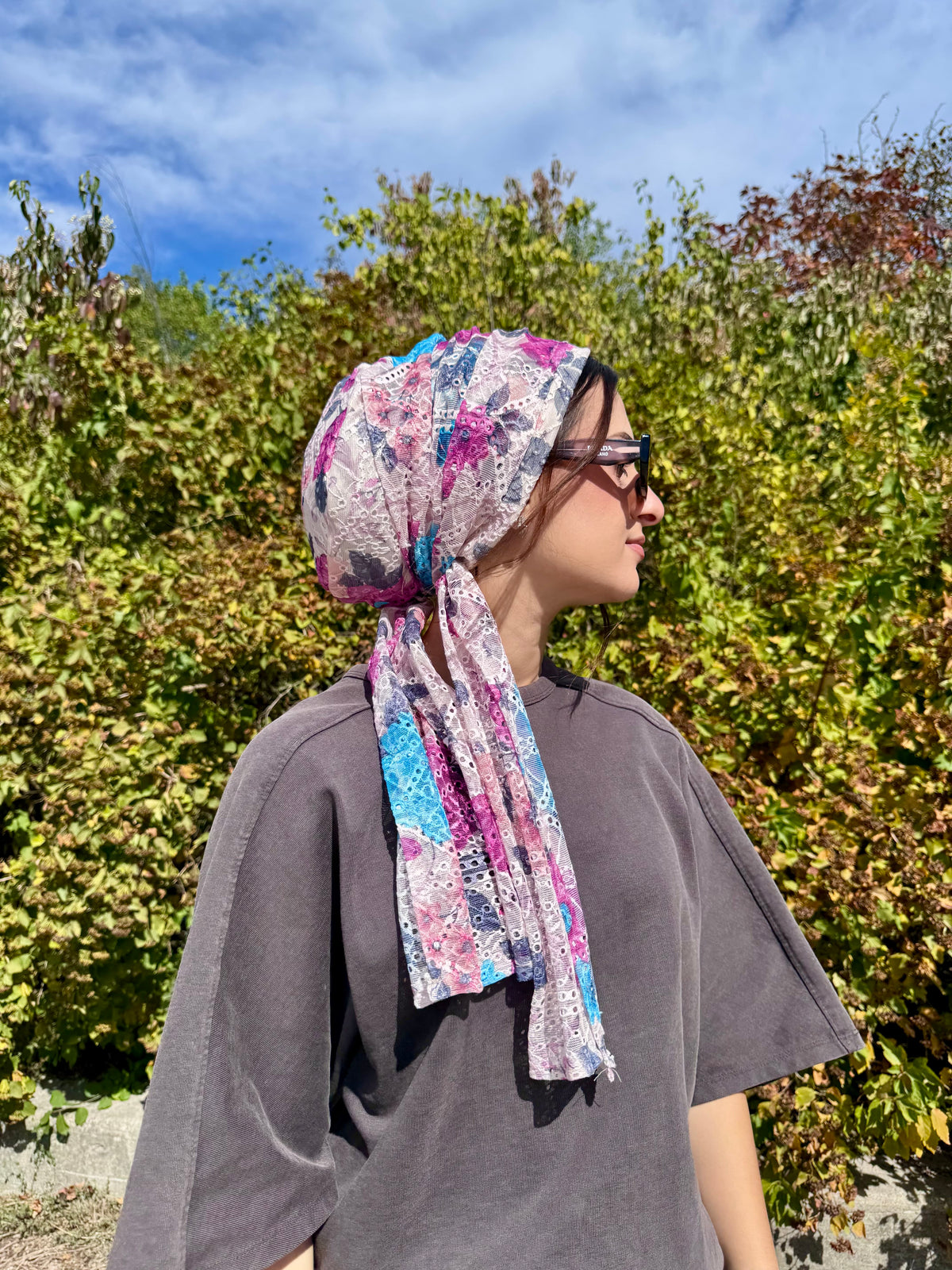 Beanie Wrap Lace - Pink Petals