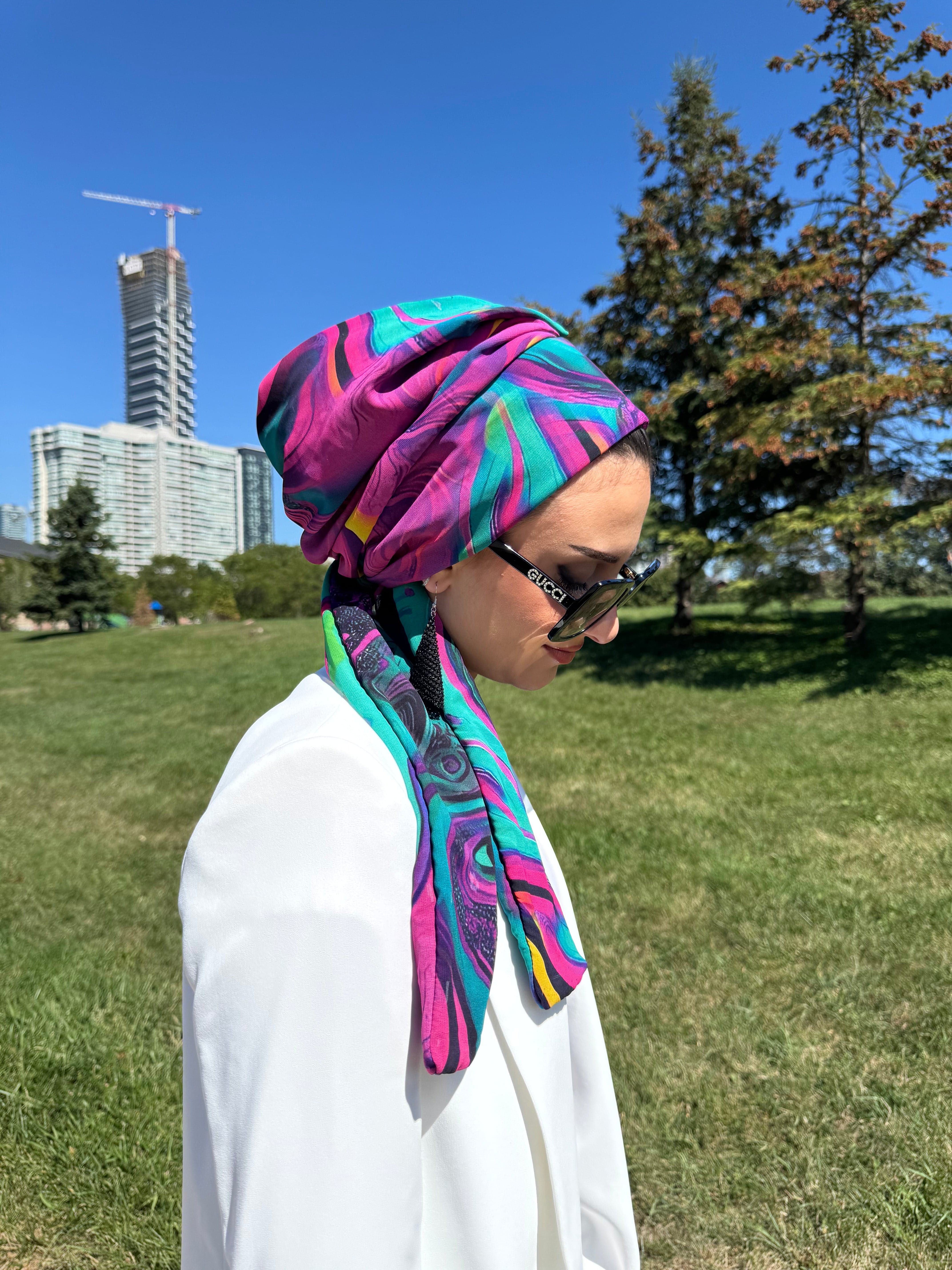 Beanie Chiffon - Blooming I - Turban Couture