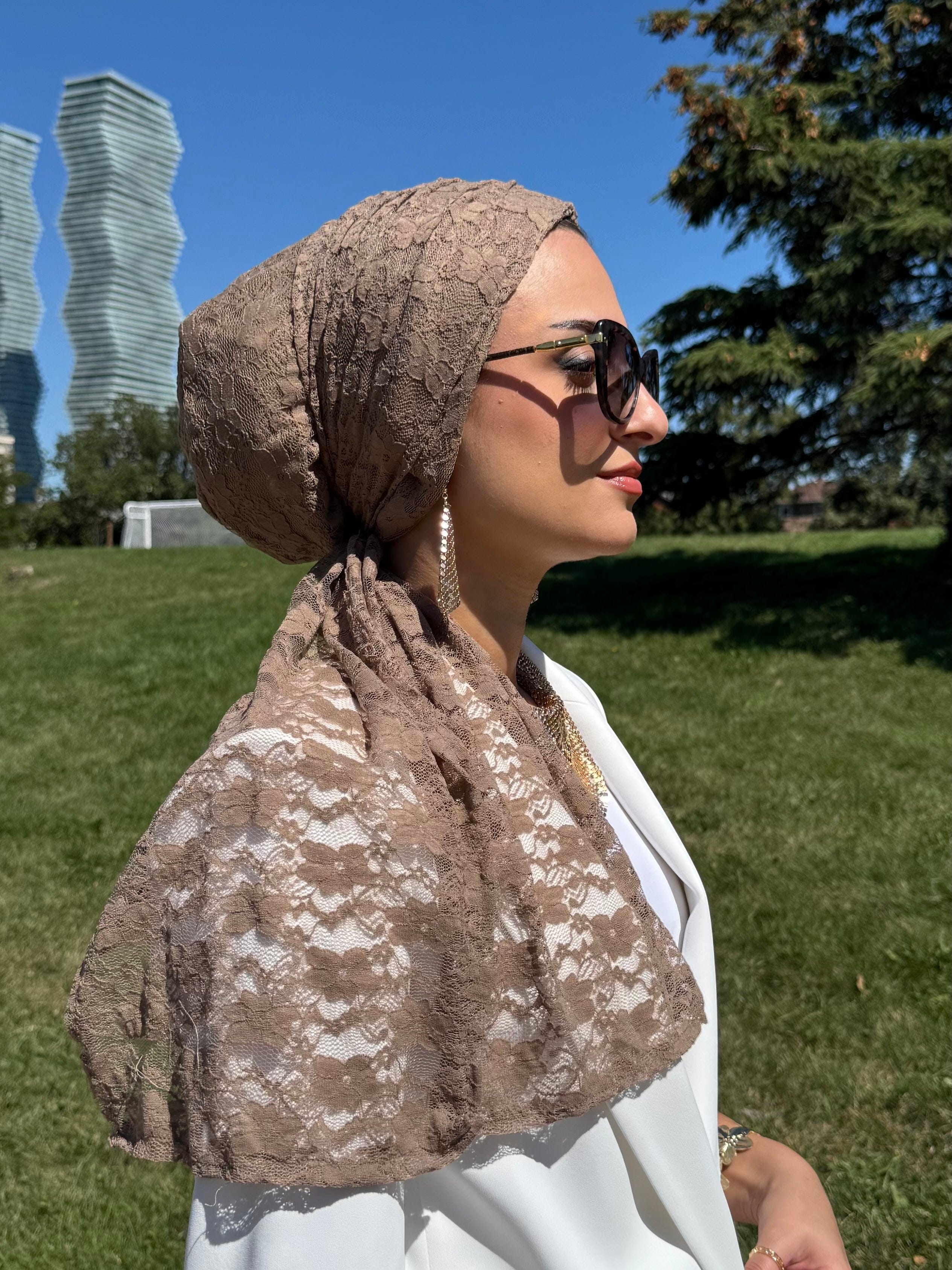Beanie Wrap Light Lace - Khaki
