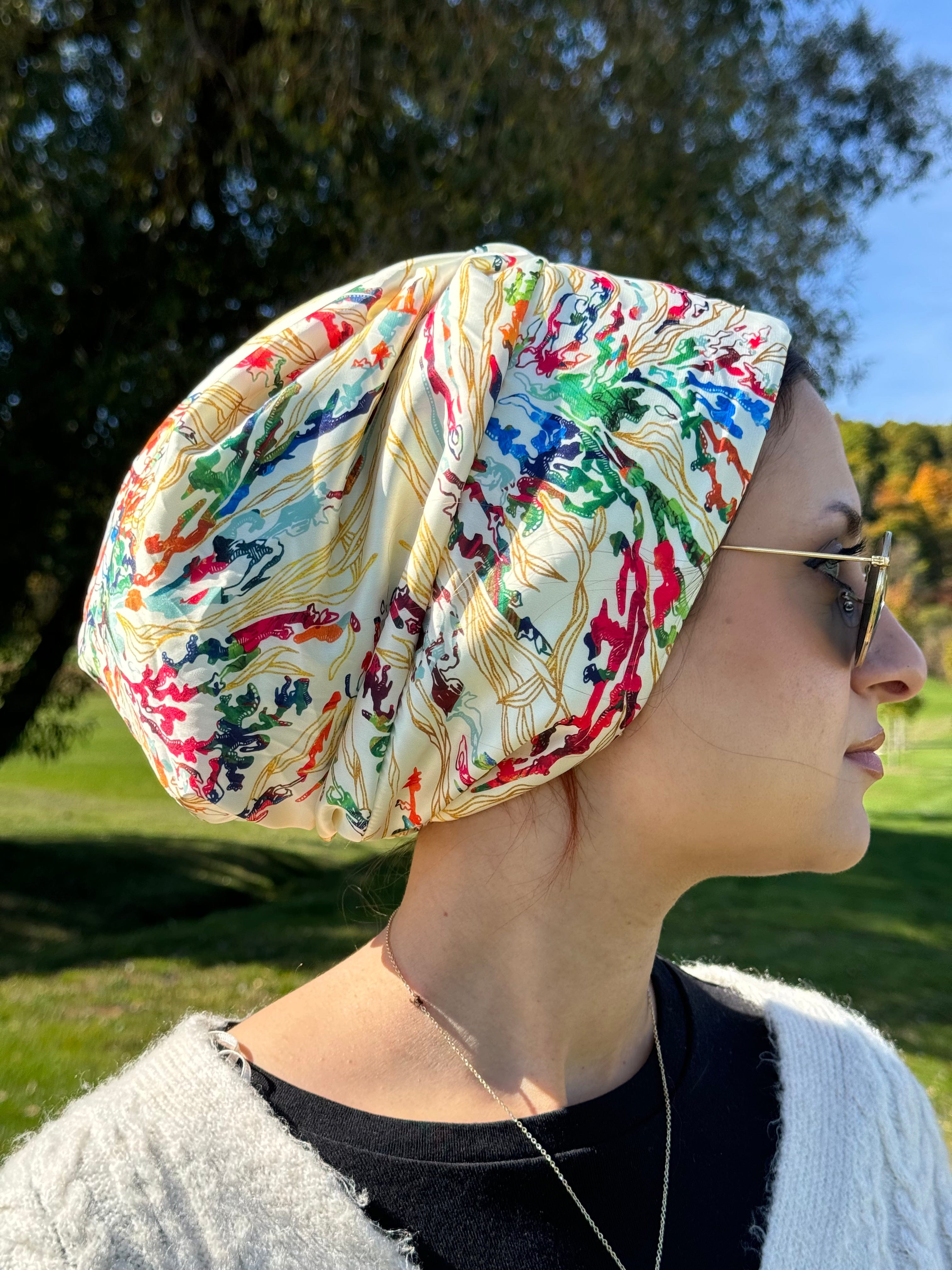 Beanie Satin - Floral