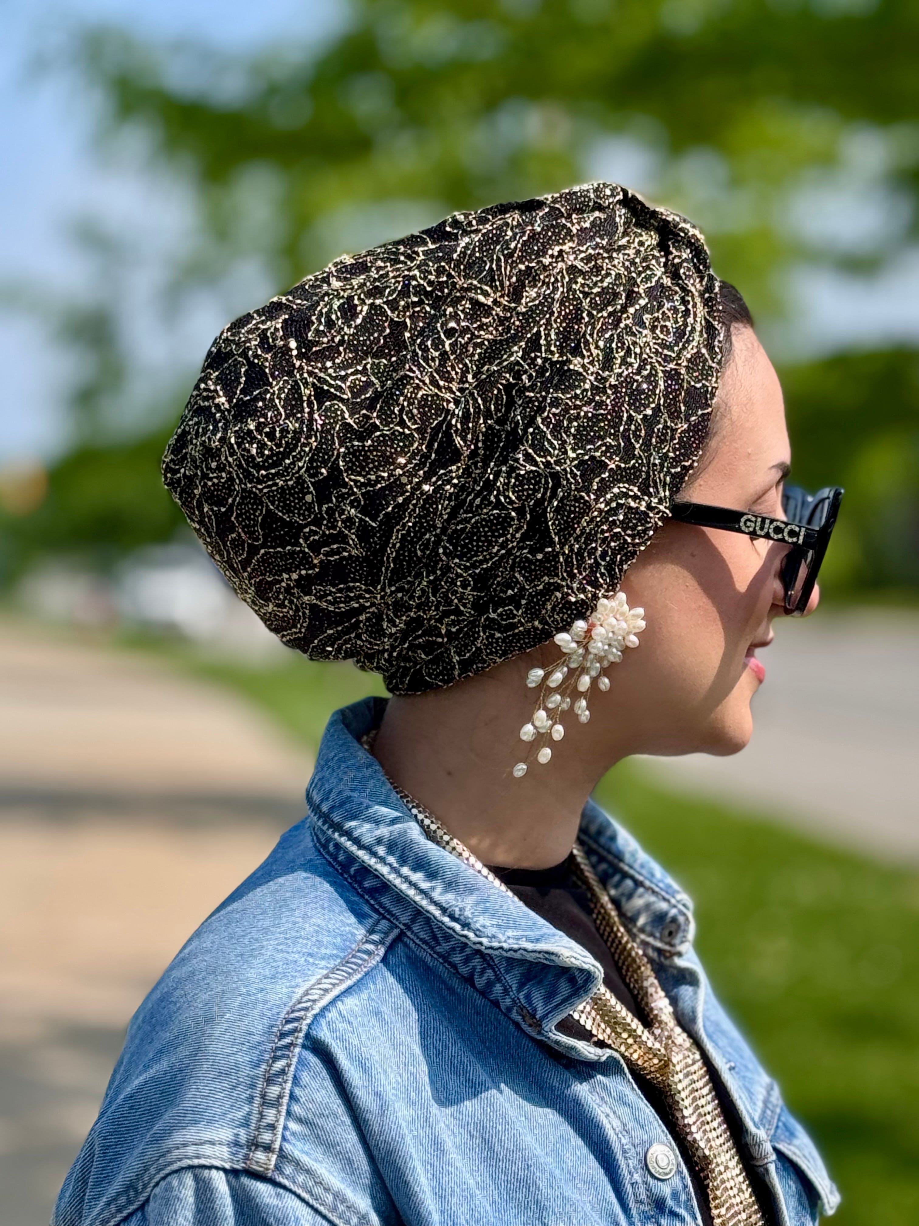 Turban Basic Shimmer - Gold Black