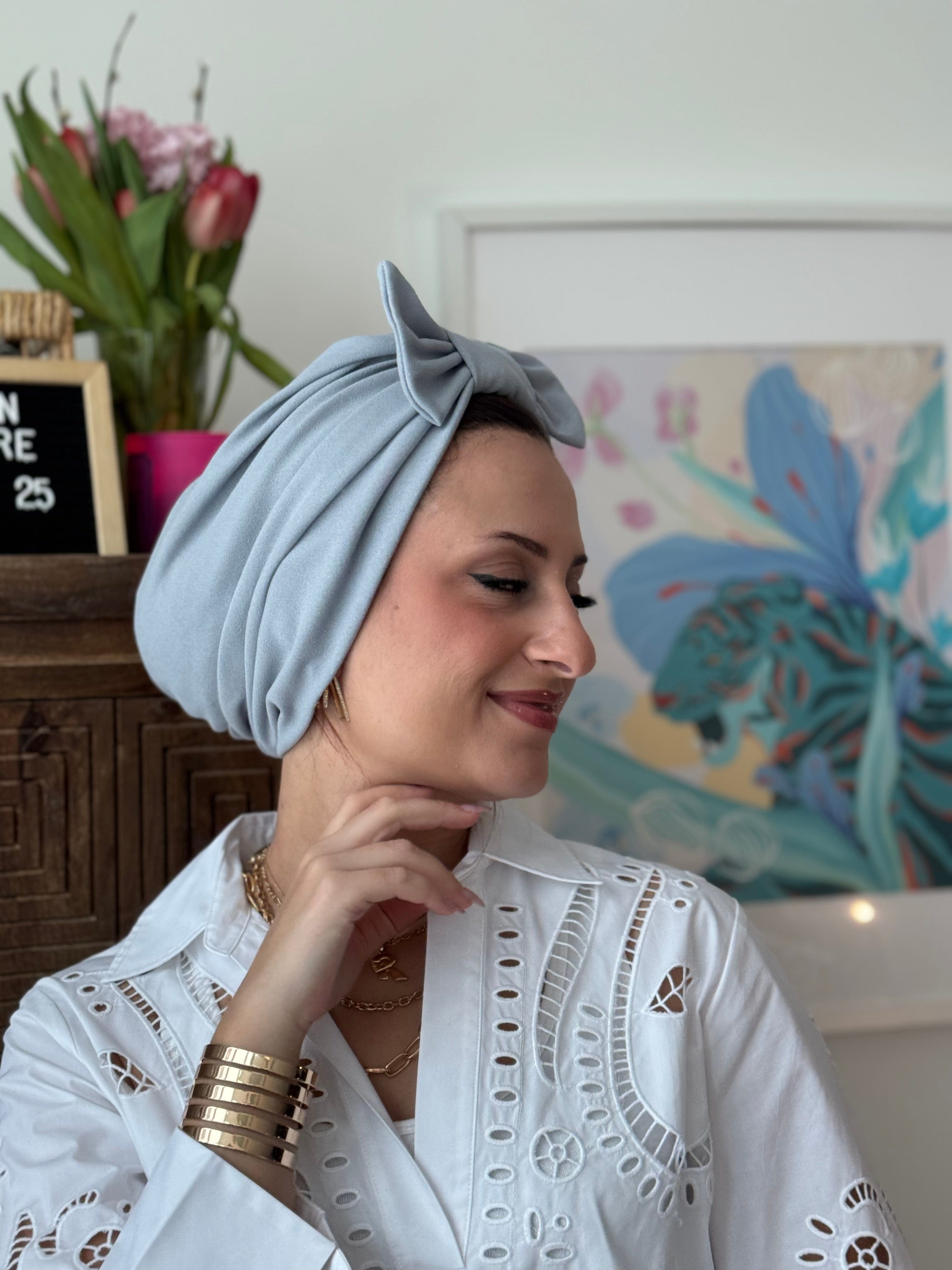 Turban Bow (NO BOW) - Grey