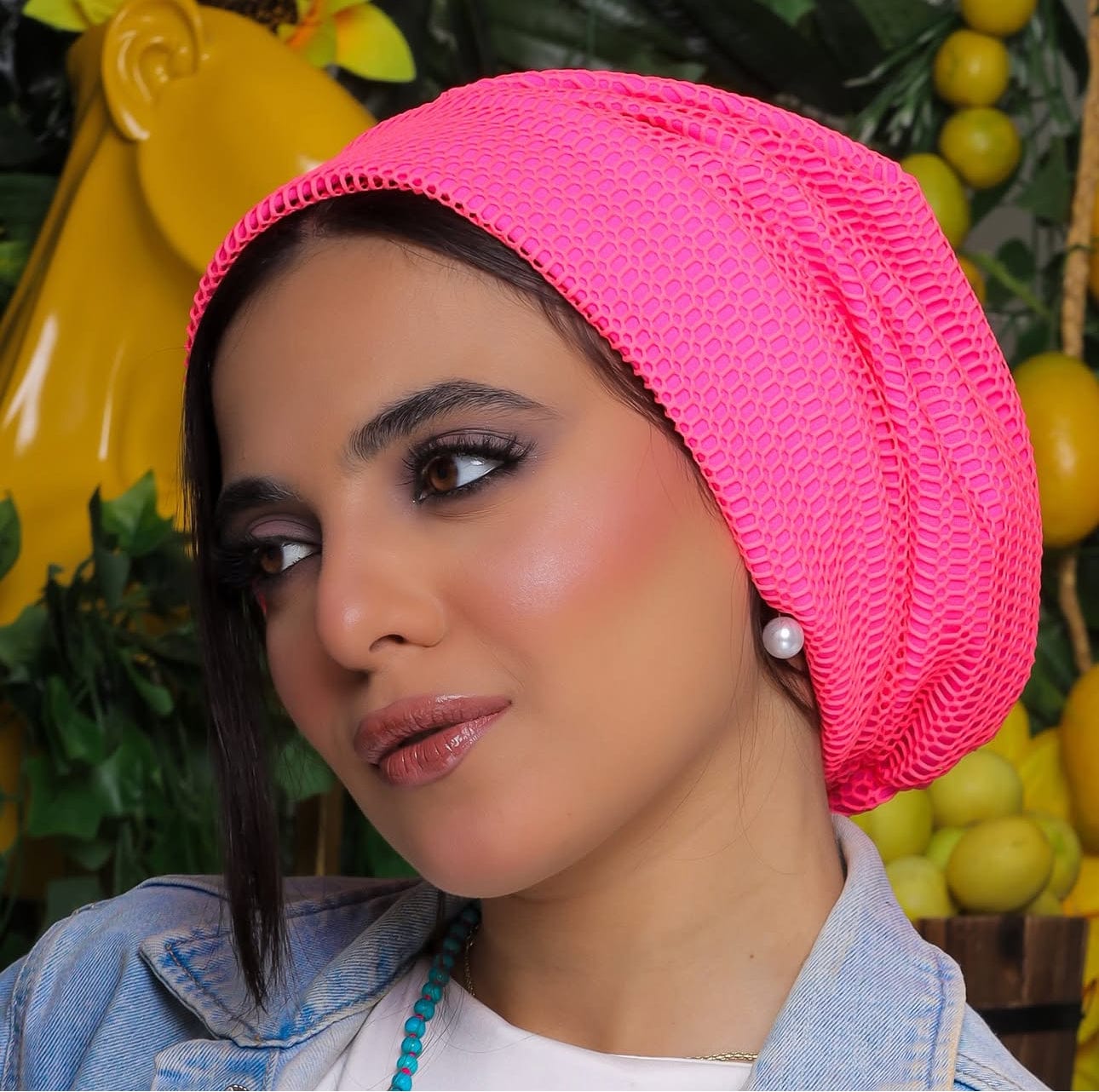 Beanie Knit - Neon Fuchsia