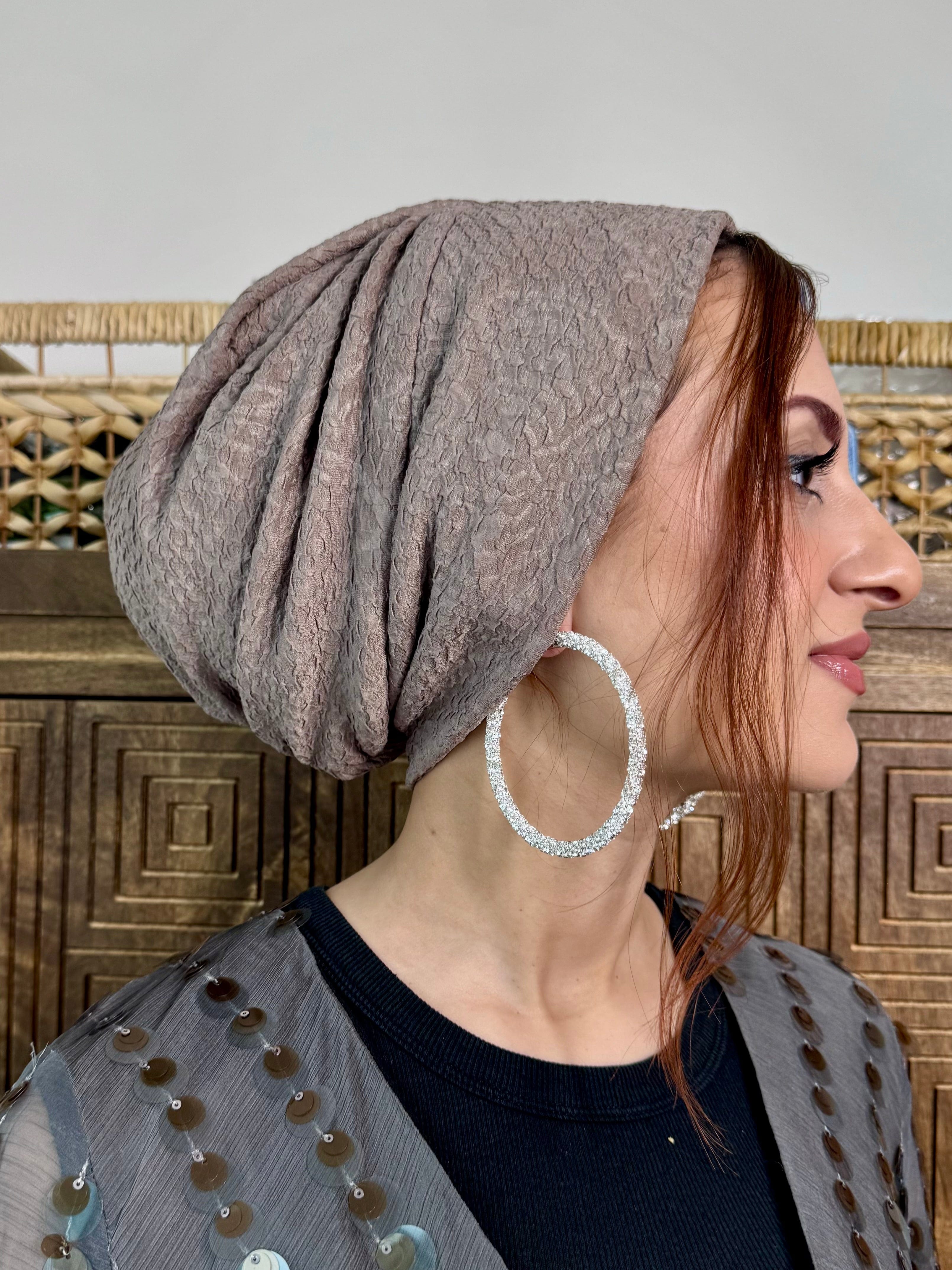 Beanie Printed - Dark Khaki