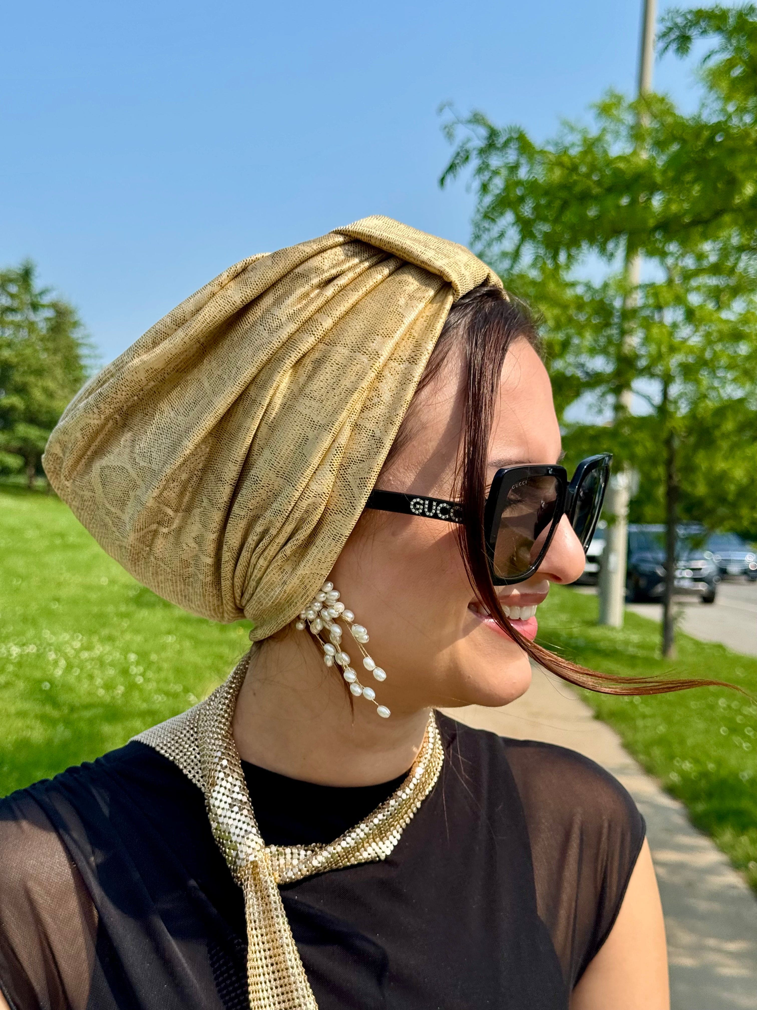 Turban Basic - Gold Snake