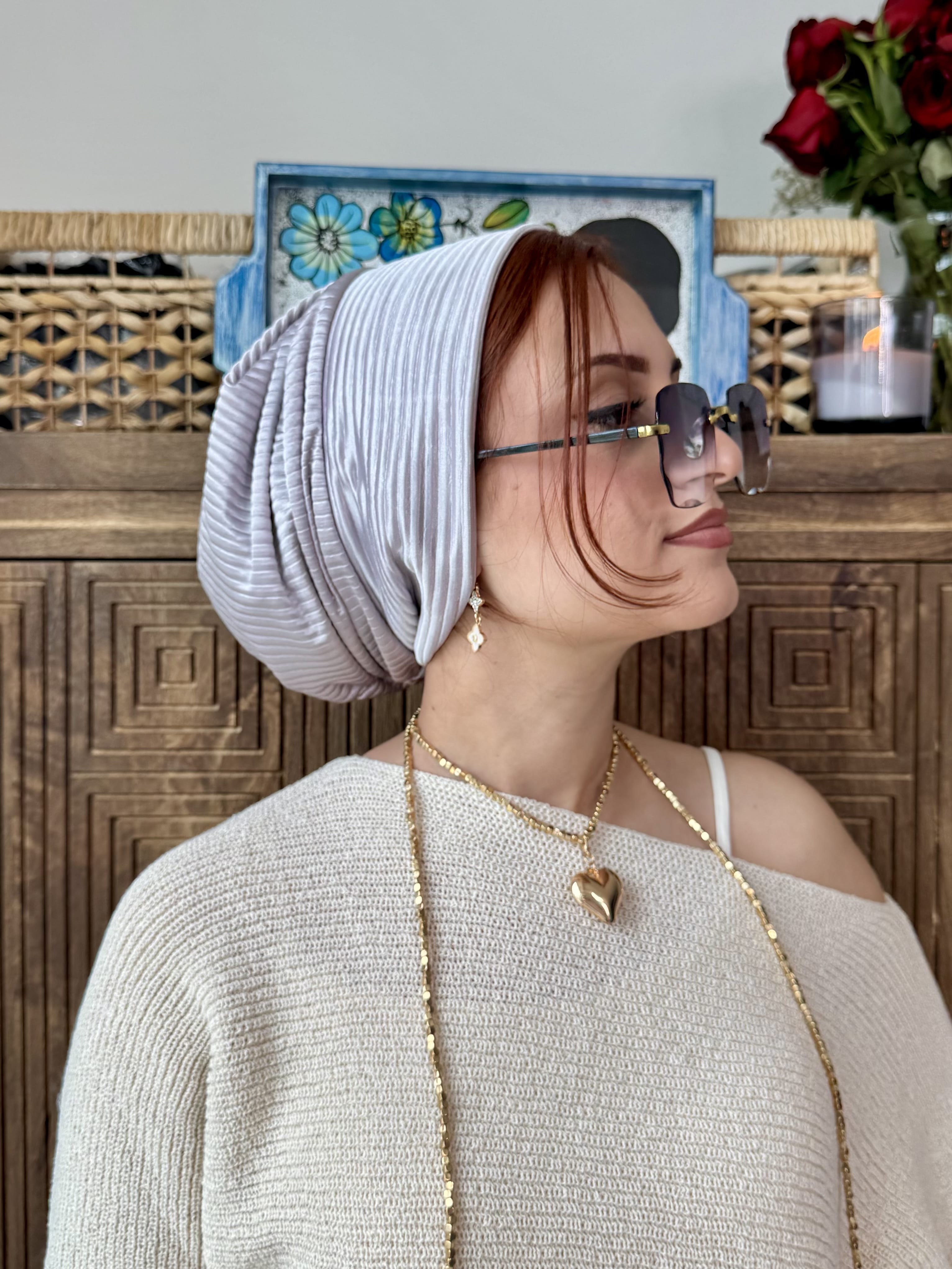 Beanie pleated - Grey
