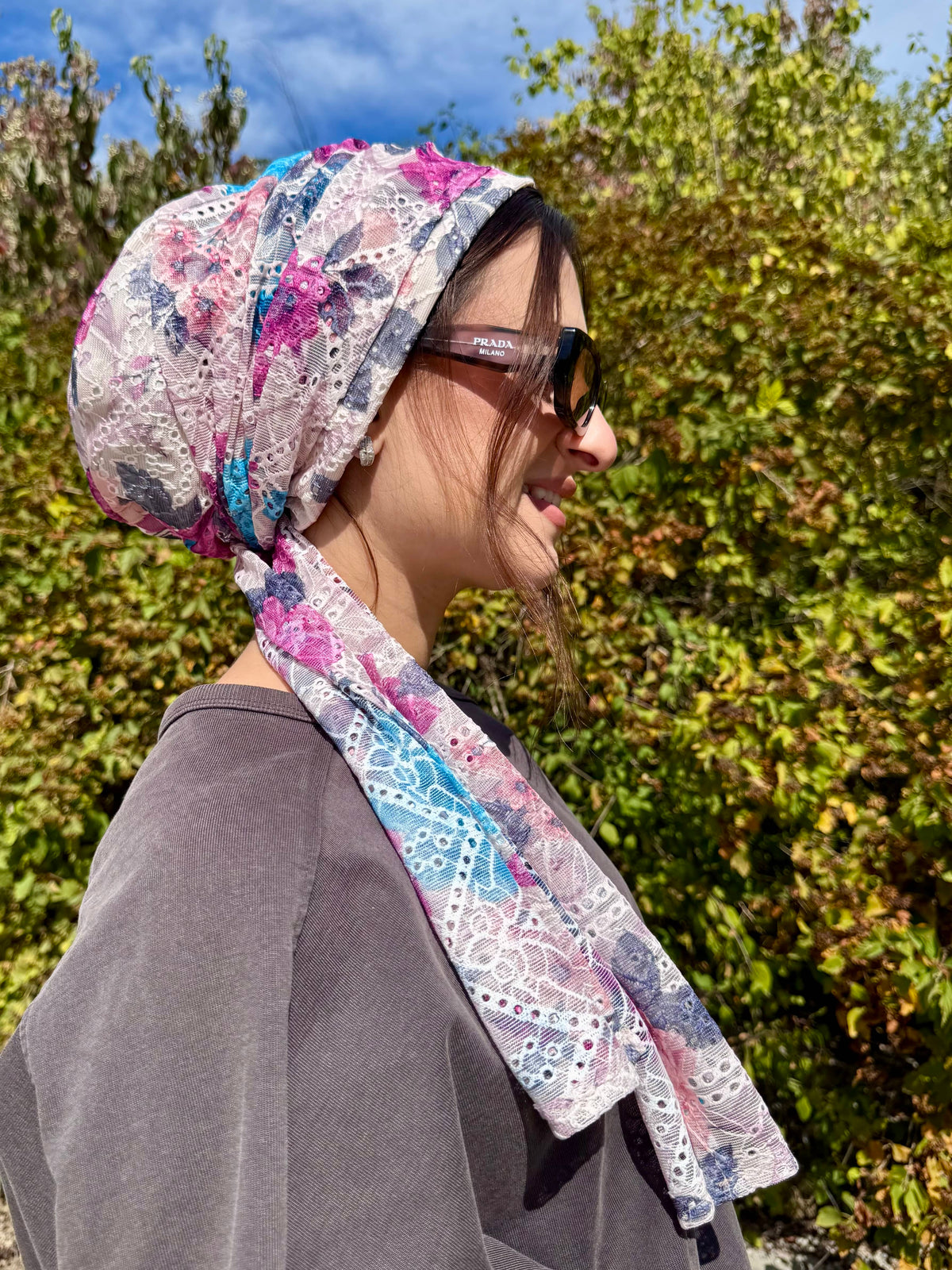 Beanie Wrap Lace - Pink Petals
