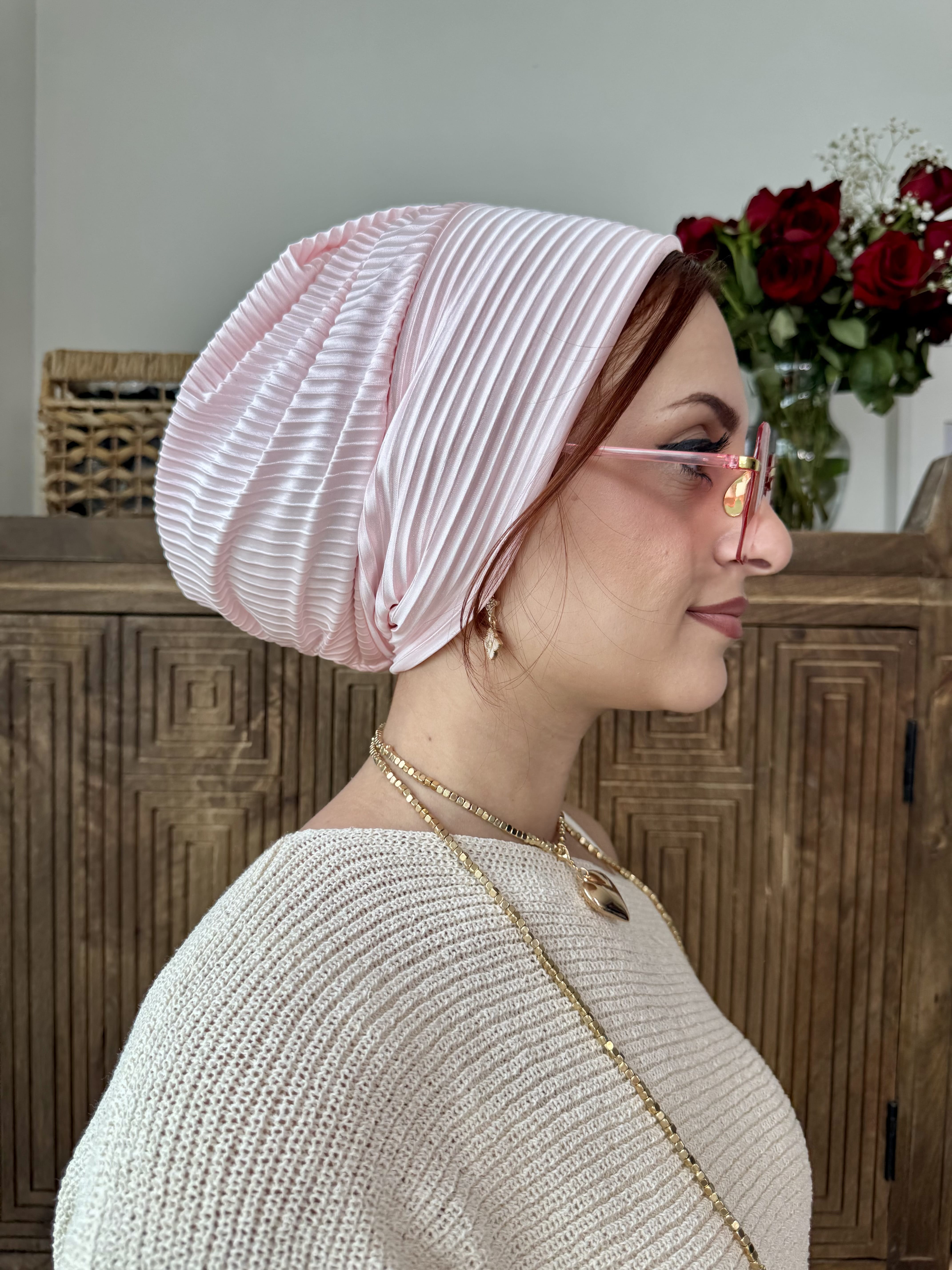 Beanie pleated - Ballerina Pink