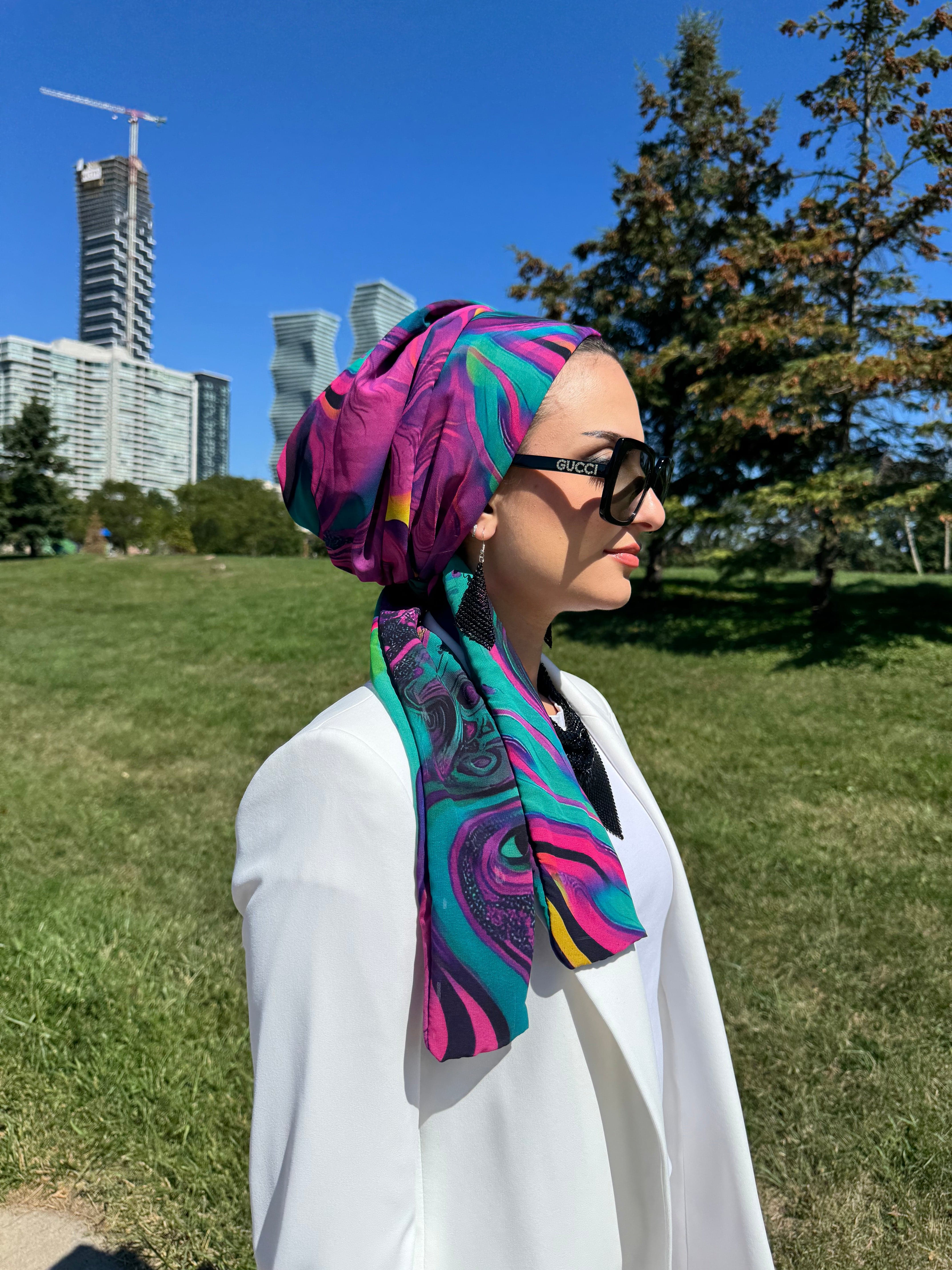 Beanie Chiffon - Blooming I - Turban Couture