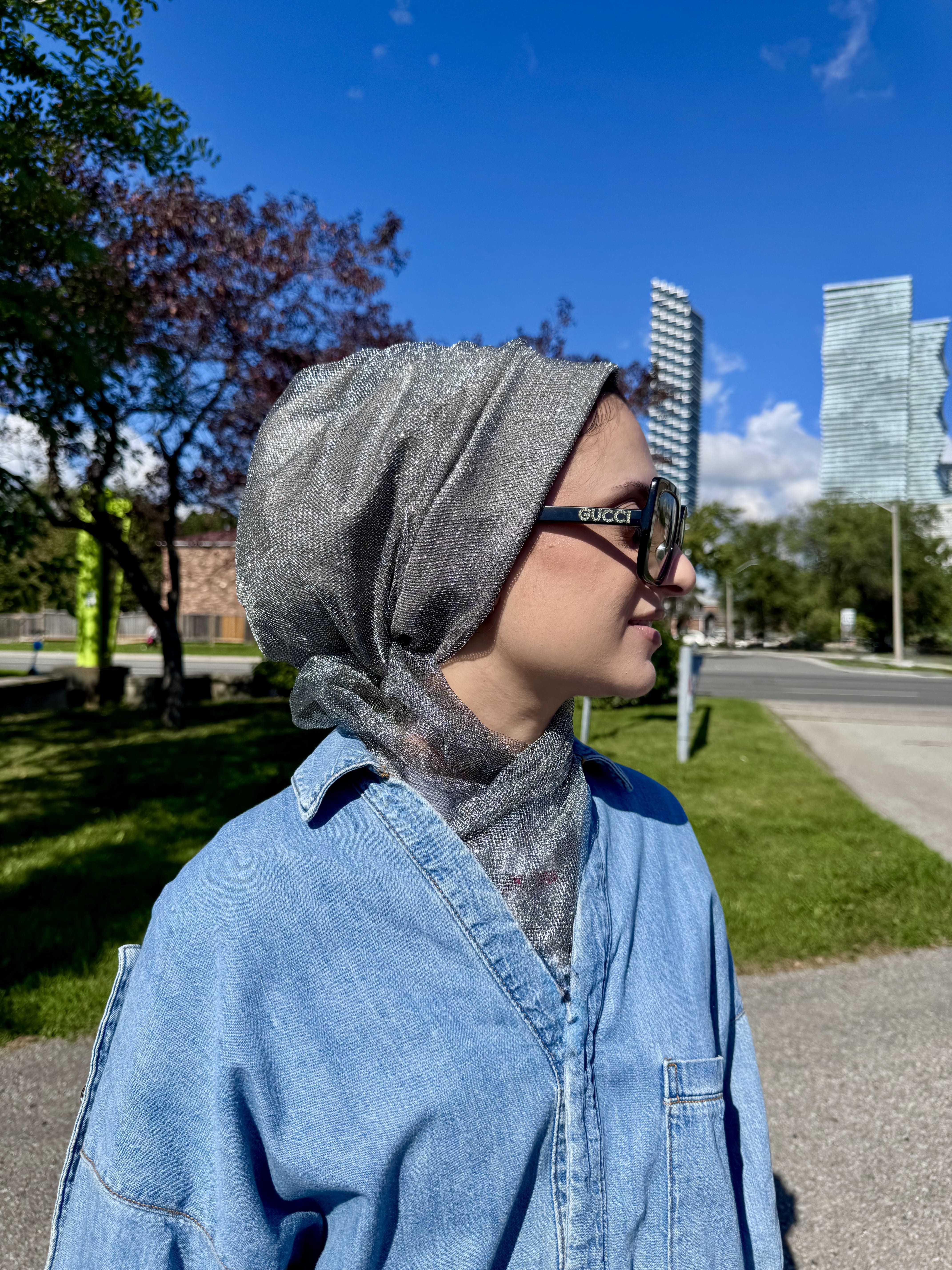 Beanie Tulle Knit - Silver