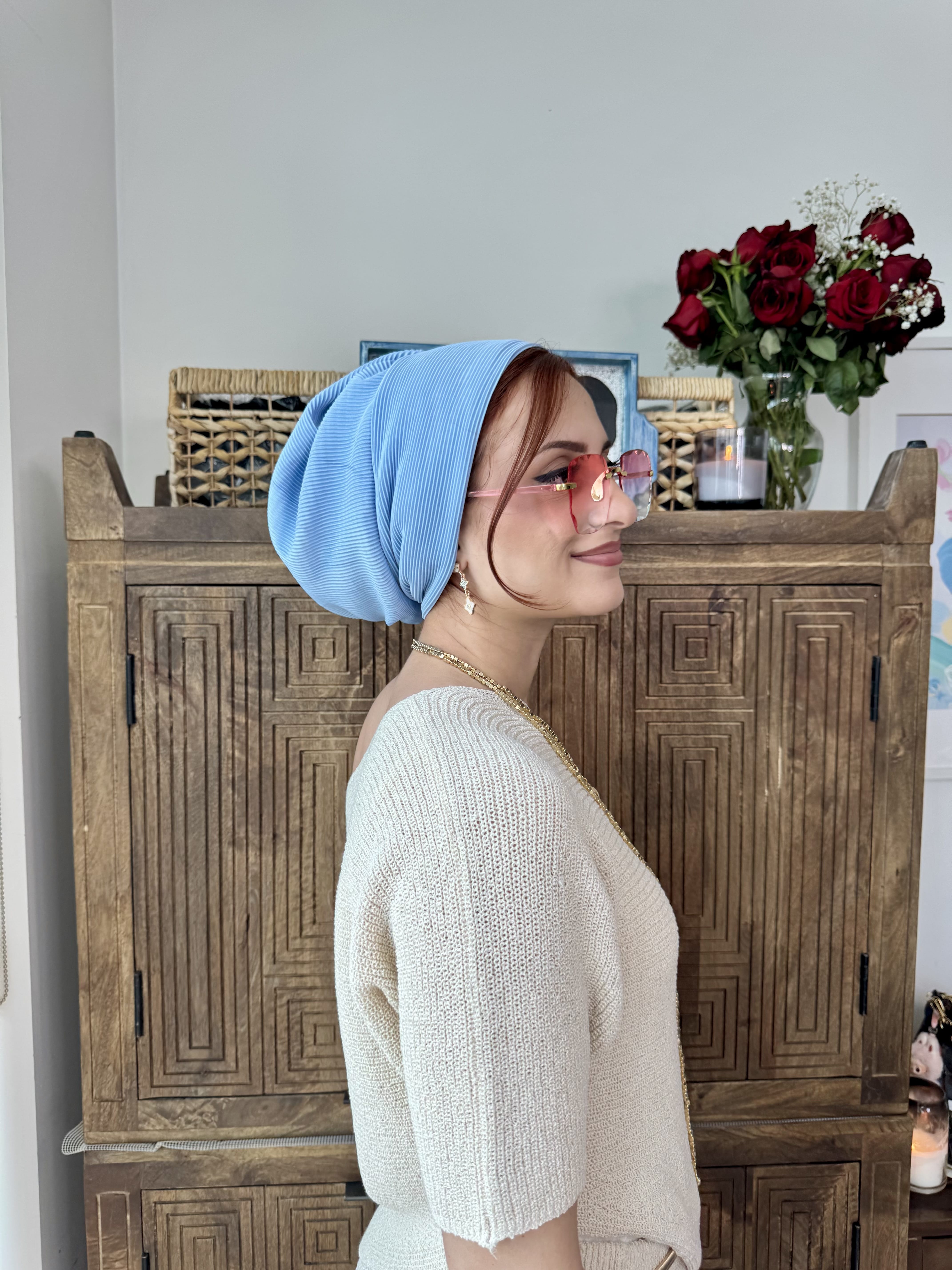 Beanie pleated - Blue