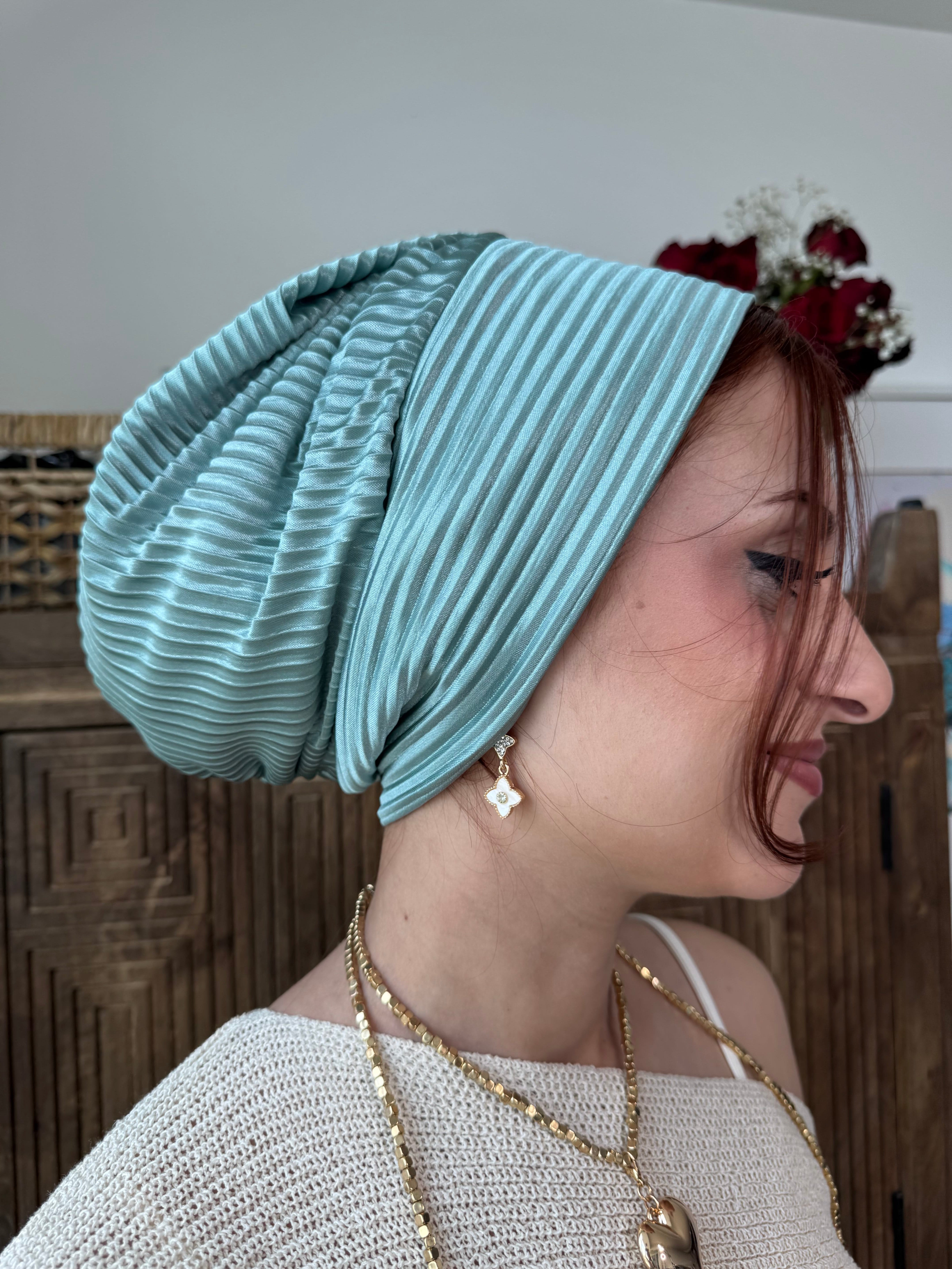 Beanie pleated - Pistach