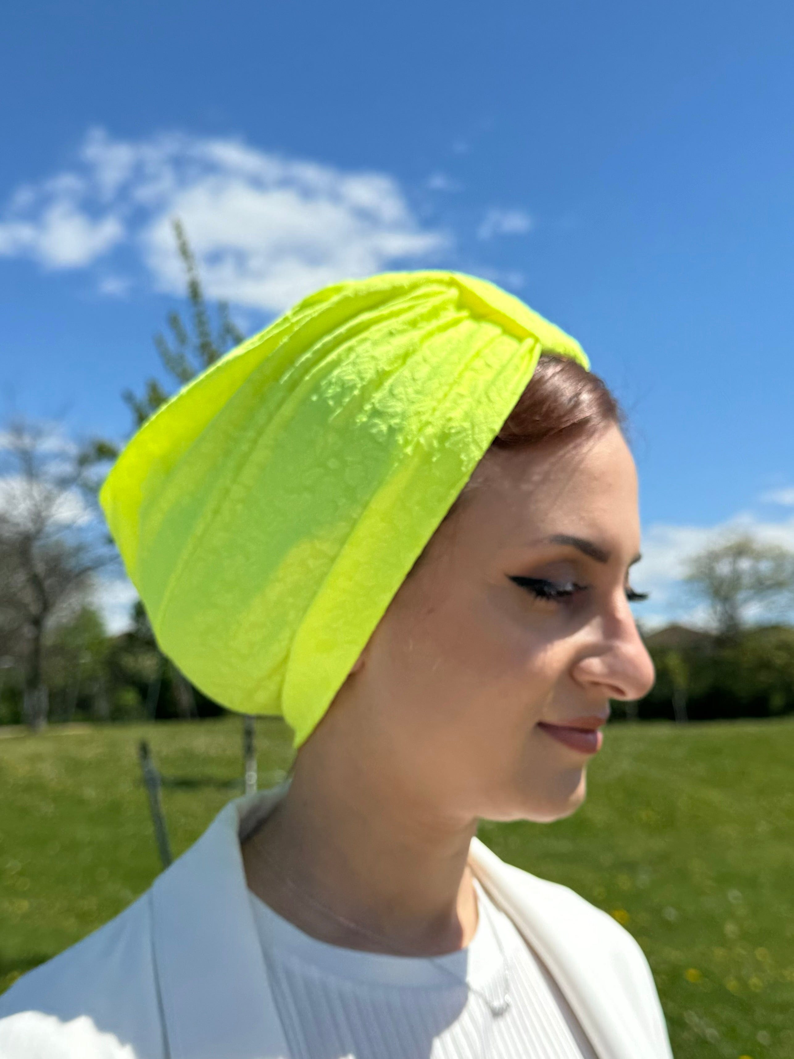 Turban printed Jersey - Neon