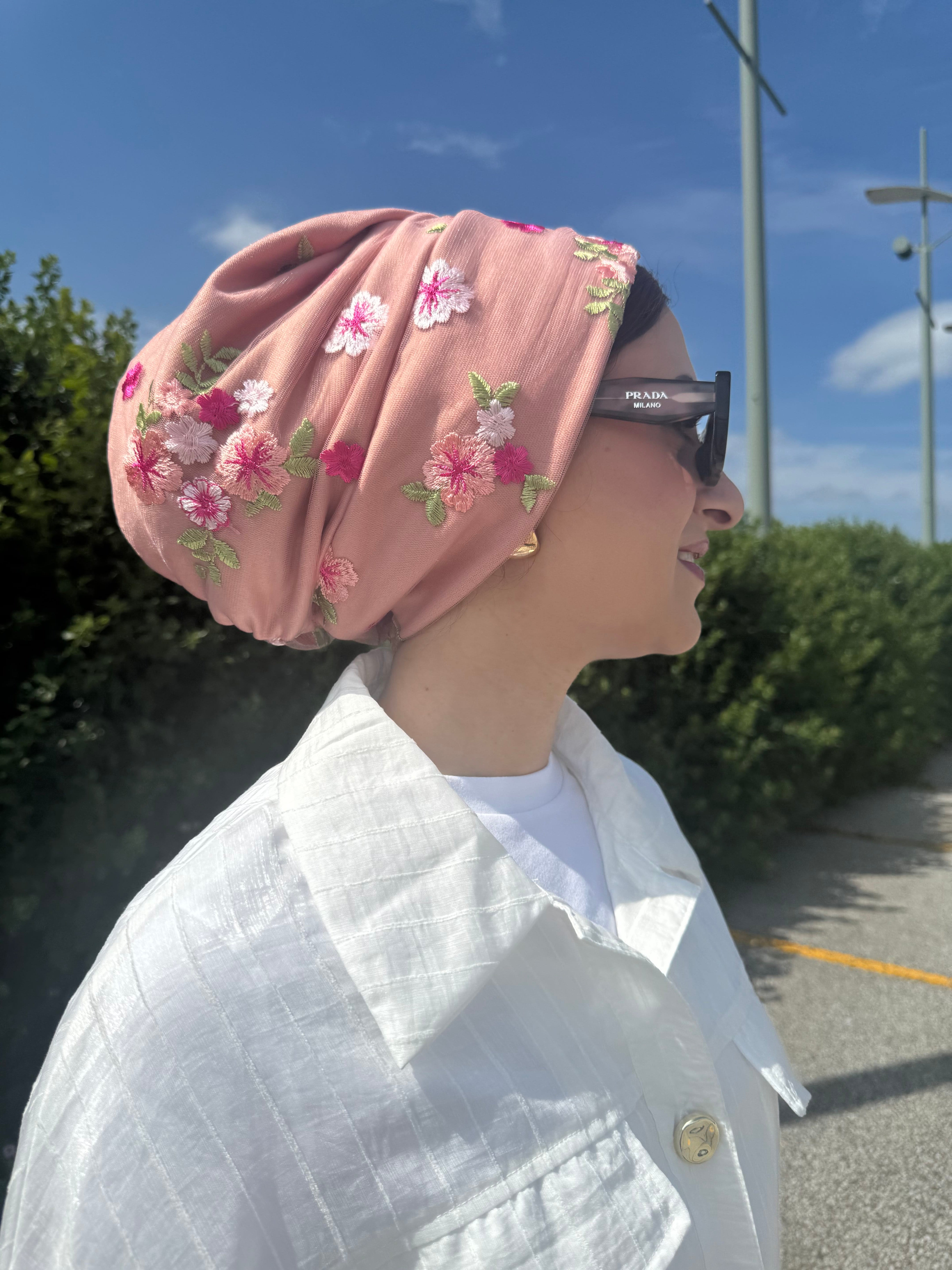 Beanie Tulle - Floral Peach