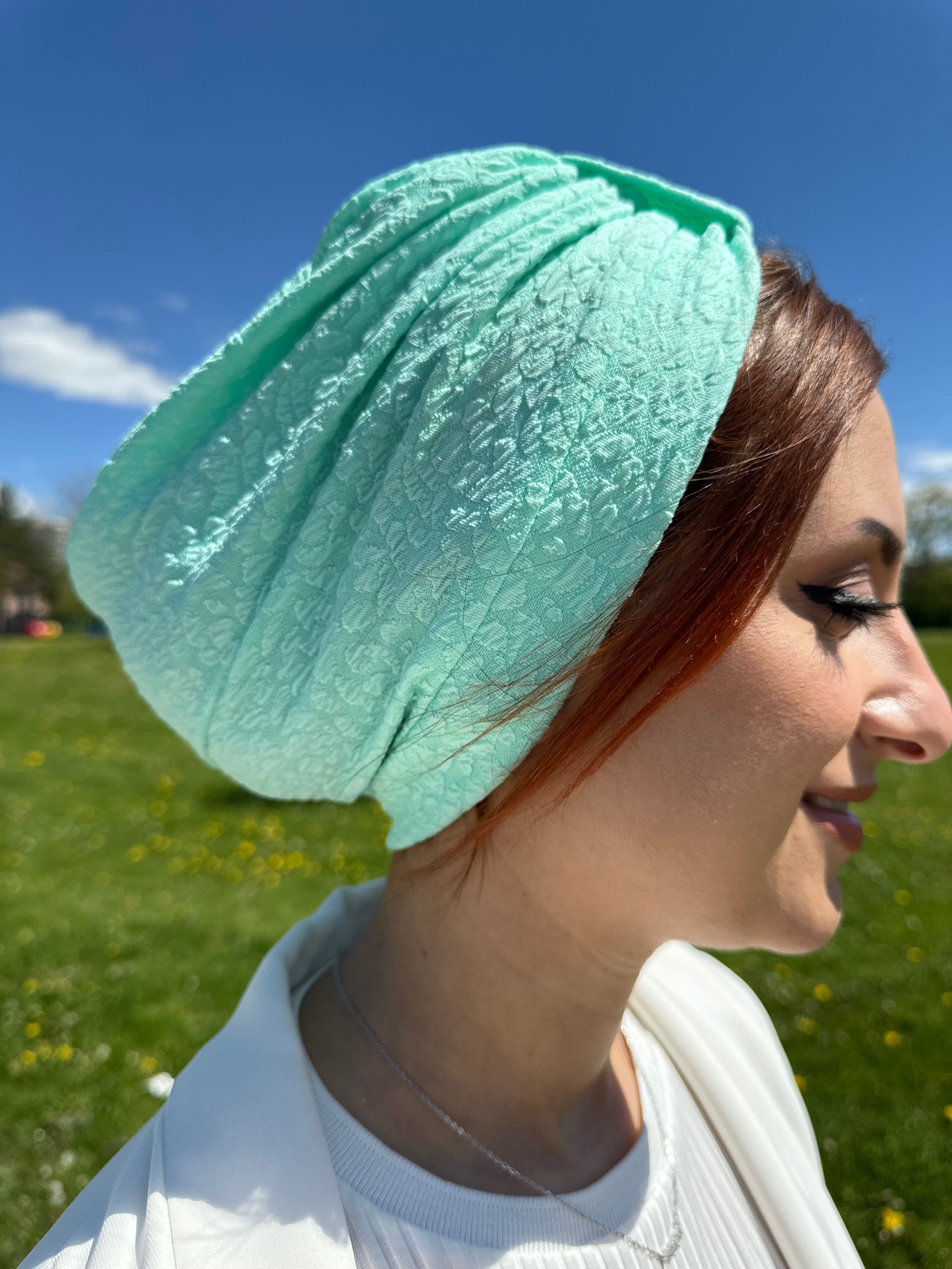 Turban printed Jersey - Pistachio