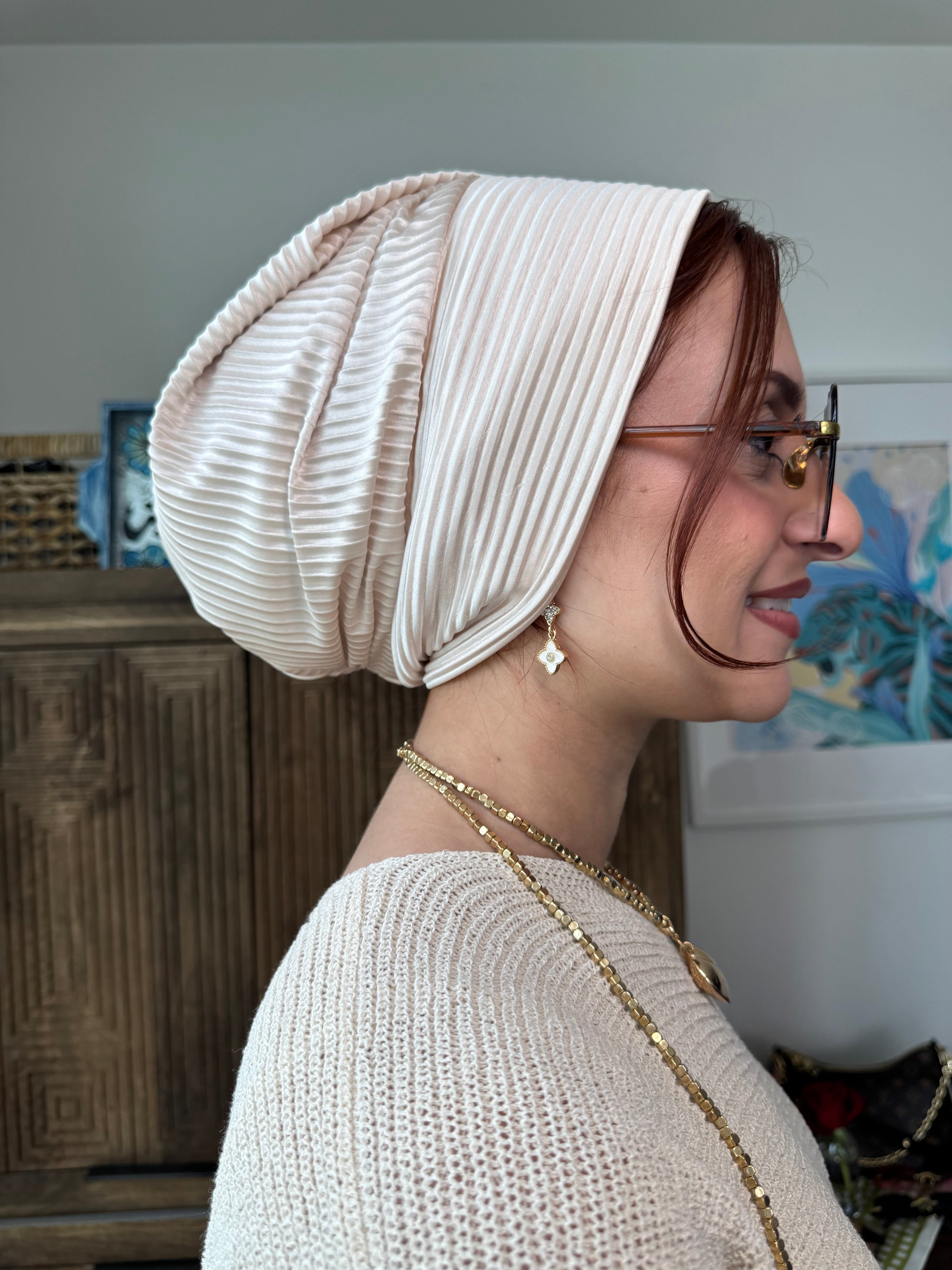 Beanie pleated - Light Beige
