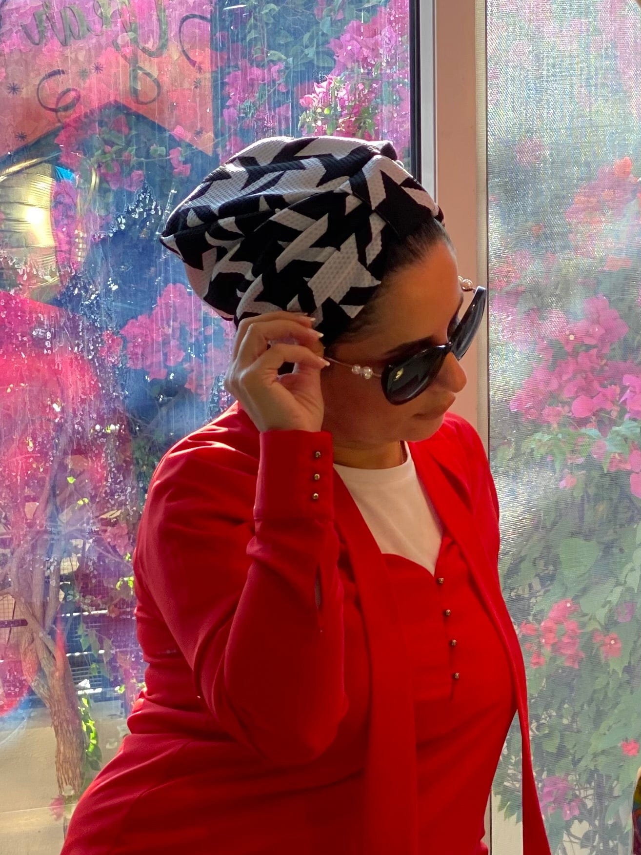 Turban Basic Geometric - Black And White