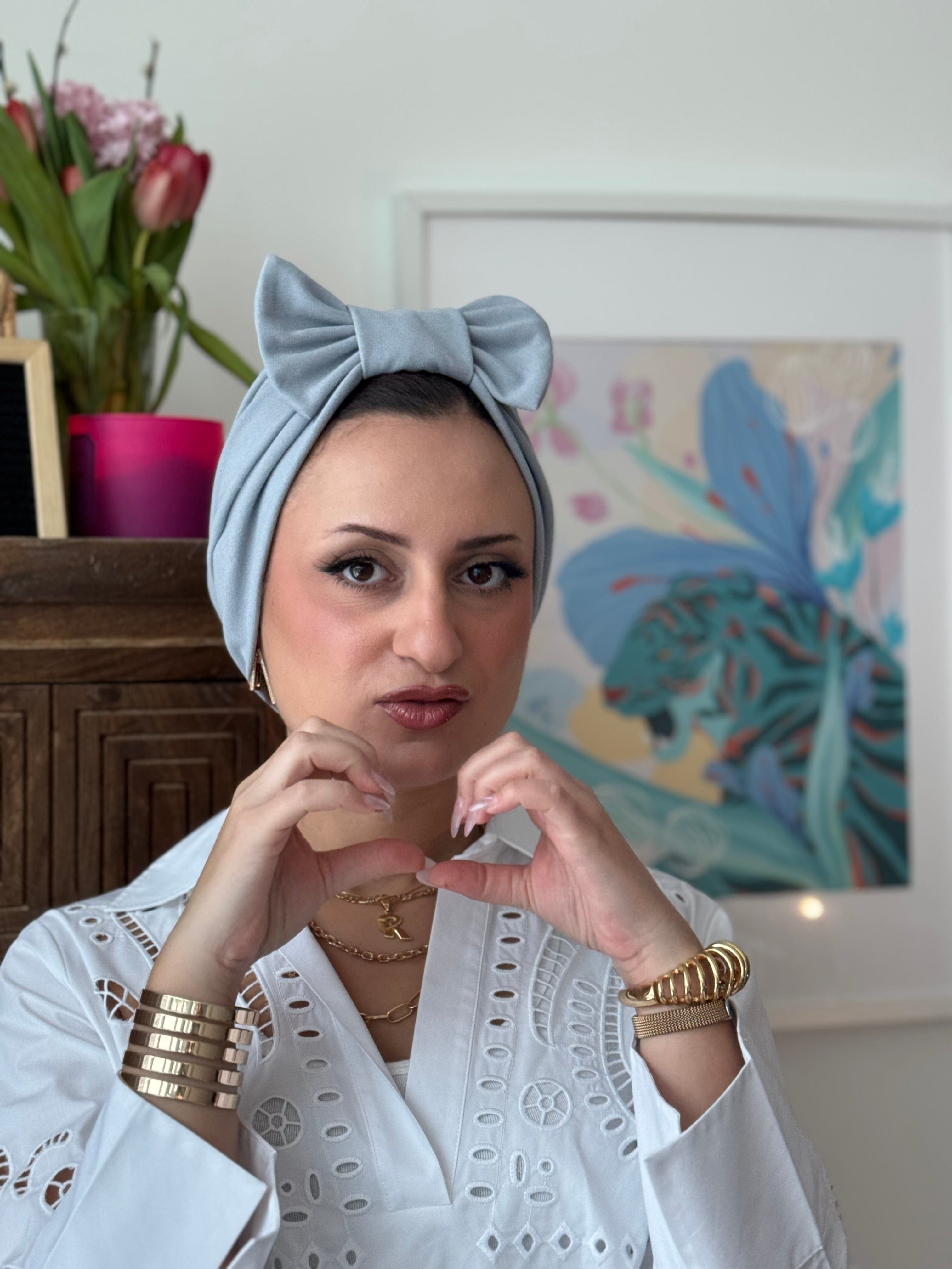 Turban Bow (NO BOW) - Grey