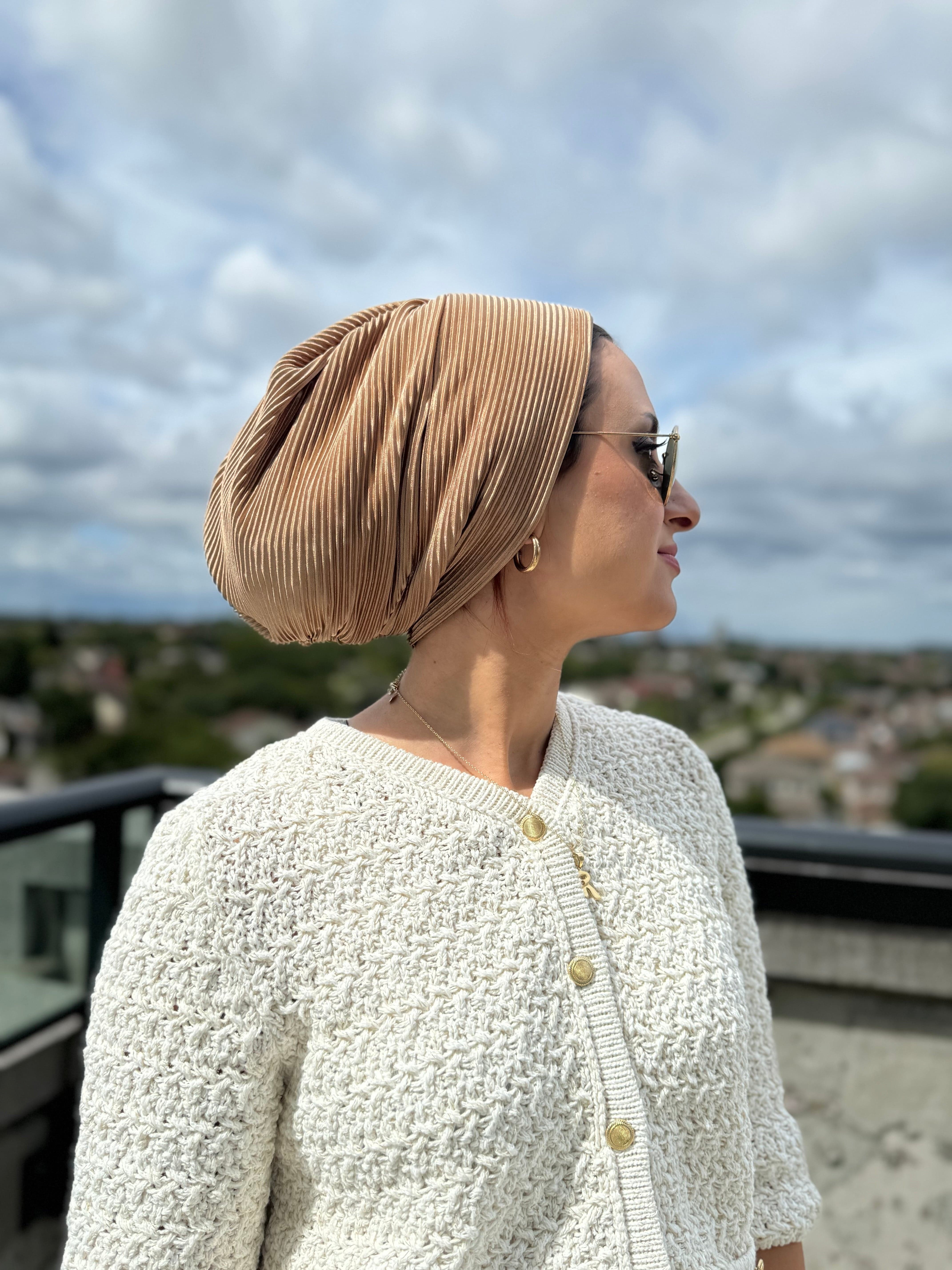 Beanie pleated - Golden Tan