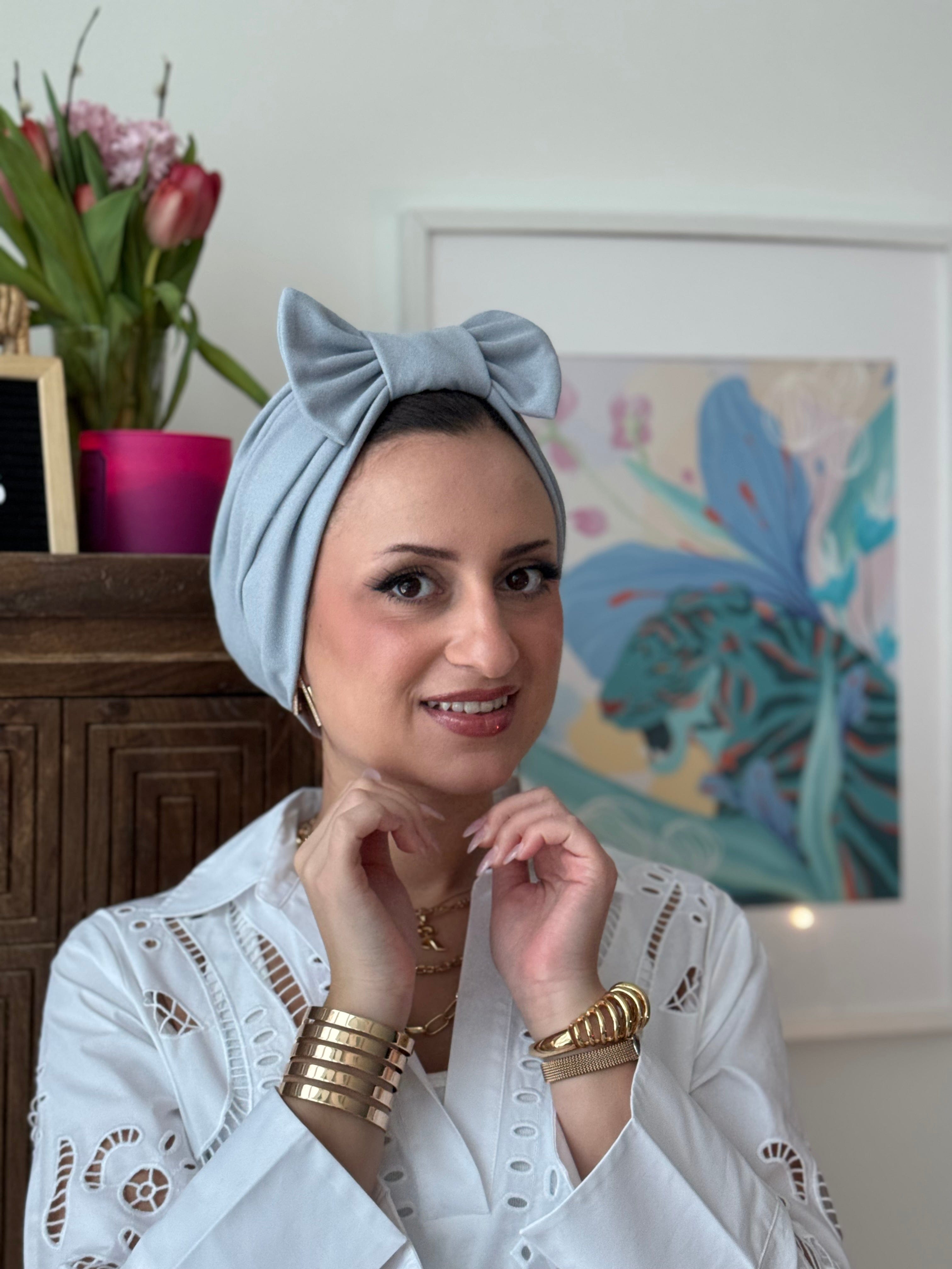 Turban Bow (NO BOW) - Grey