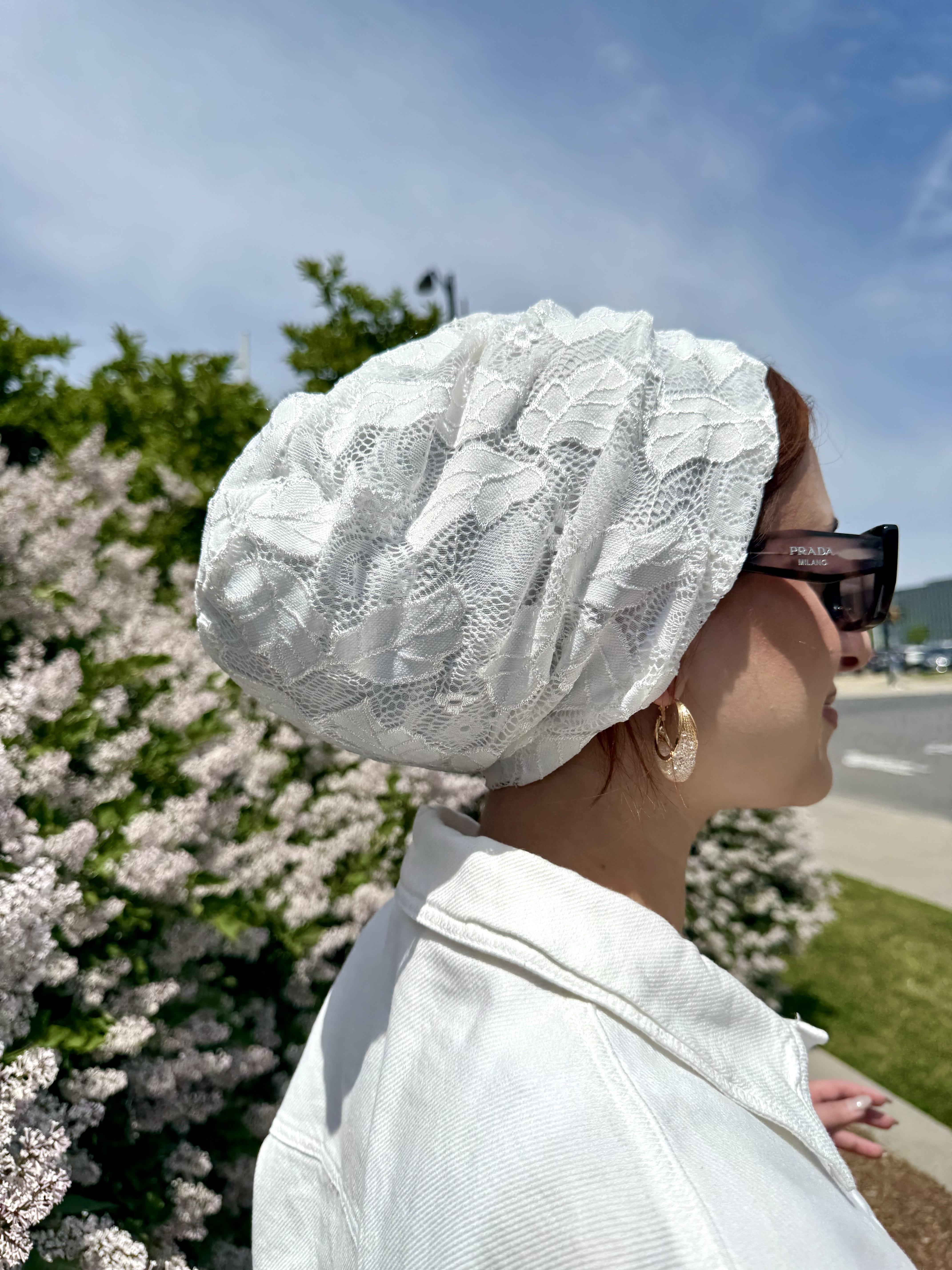 Beanie Drapes Lace - Off White