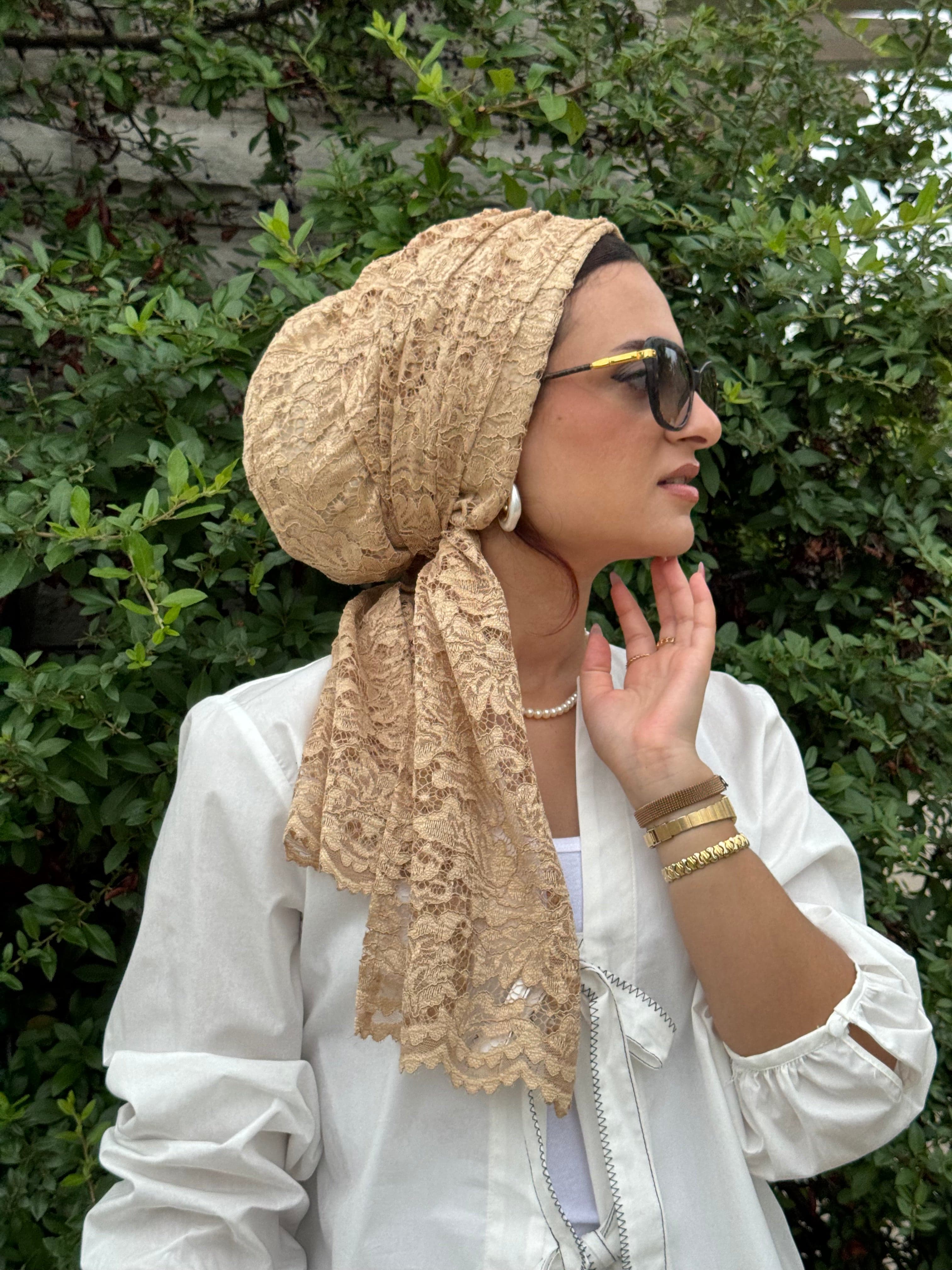 Beanie Wrap Lace - New Nude