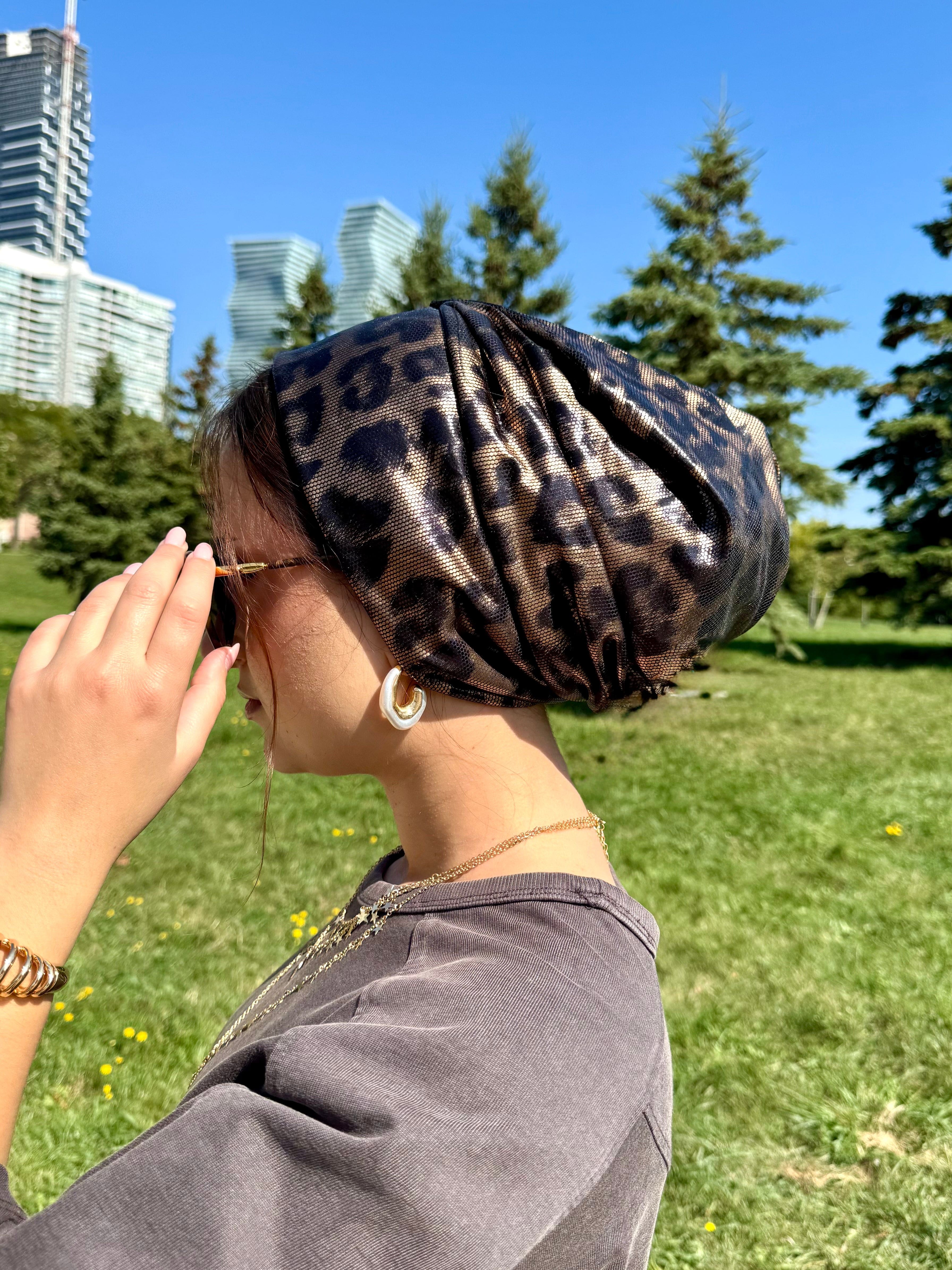 Beanie Metallic - Animal Print