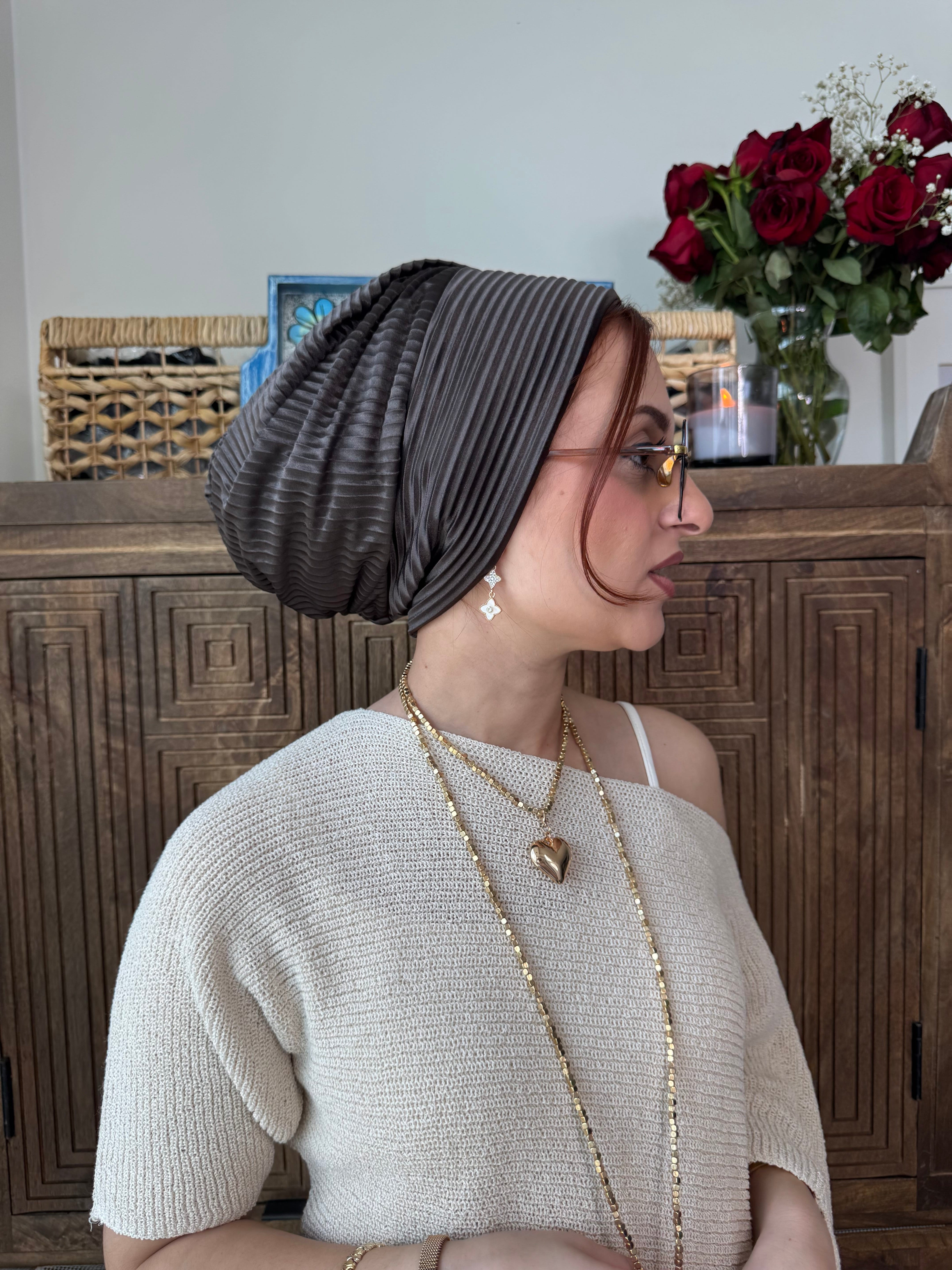 Beanie pleated - Chocolate