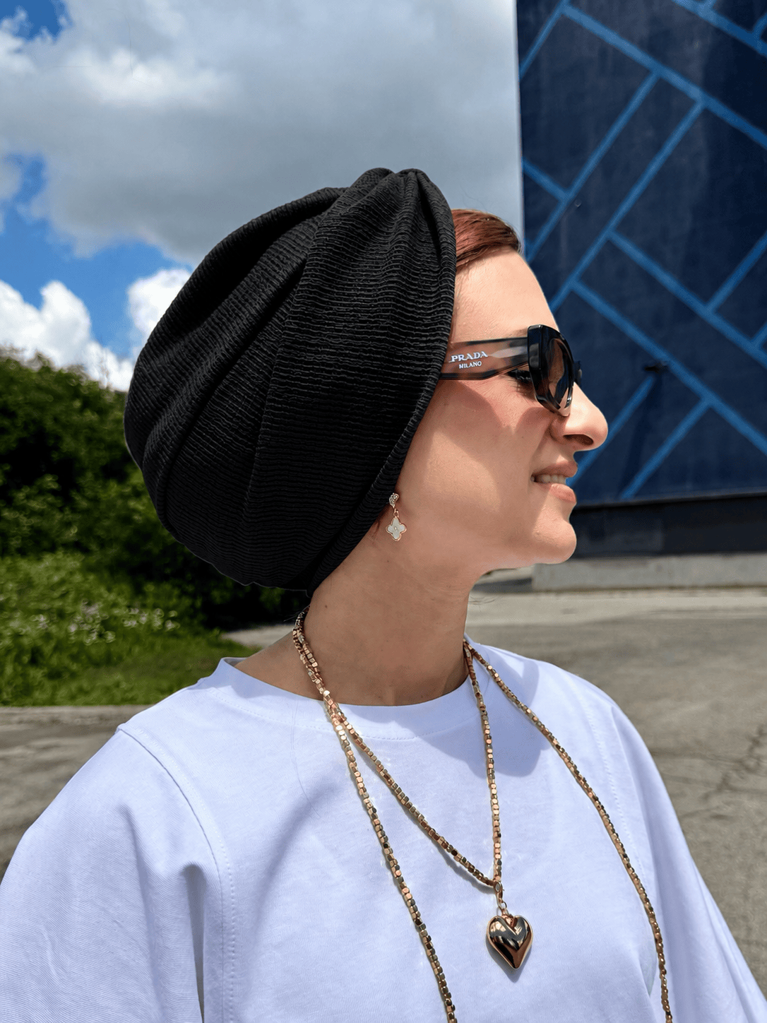 Beanie Twist Cross - Black
