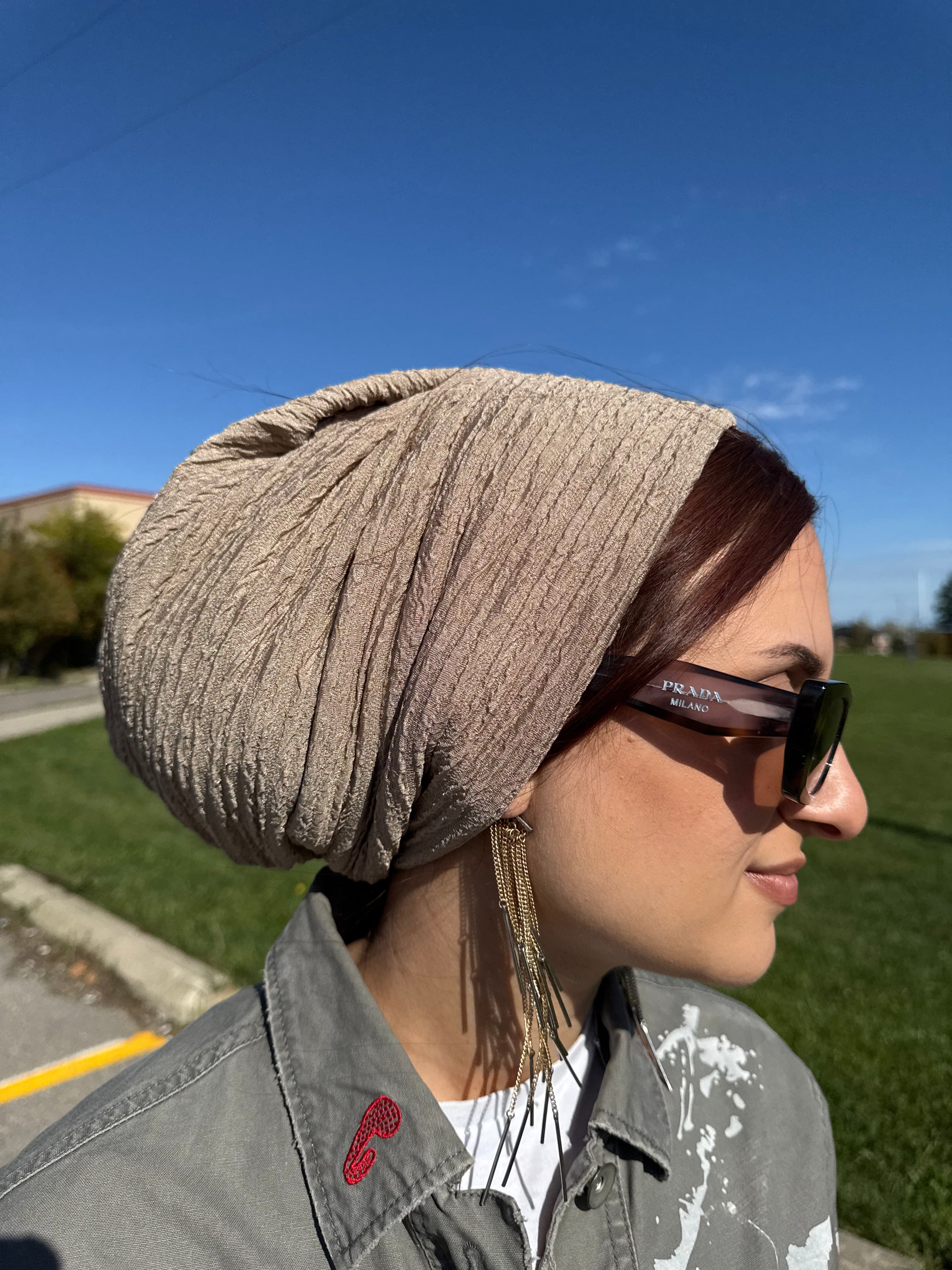 Beanie Rippled - Khaki