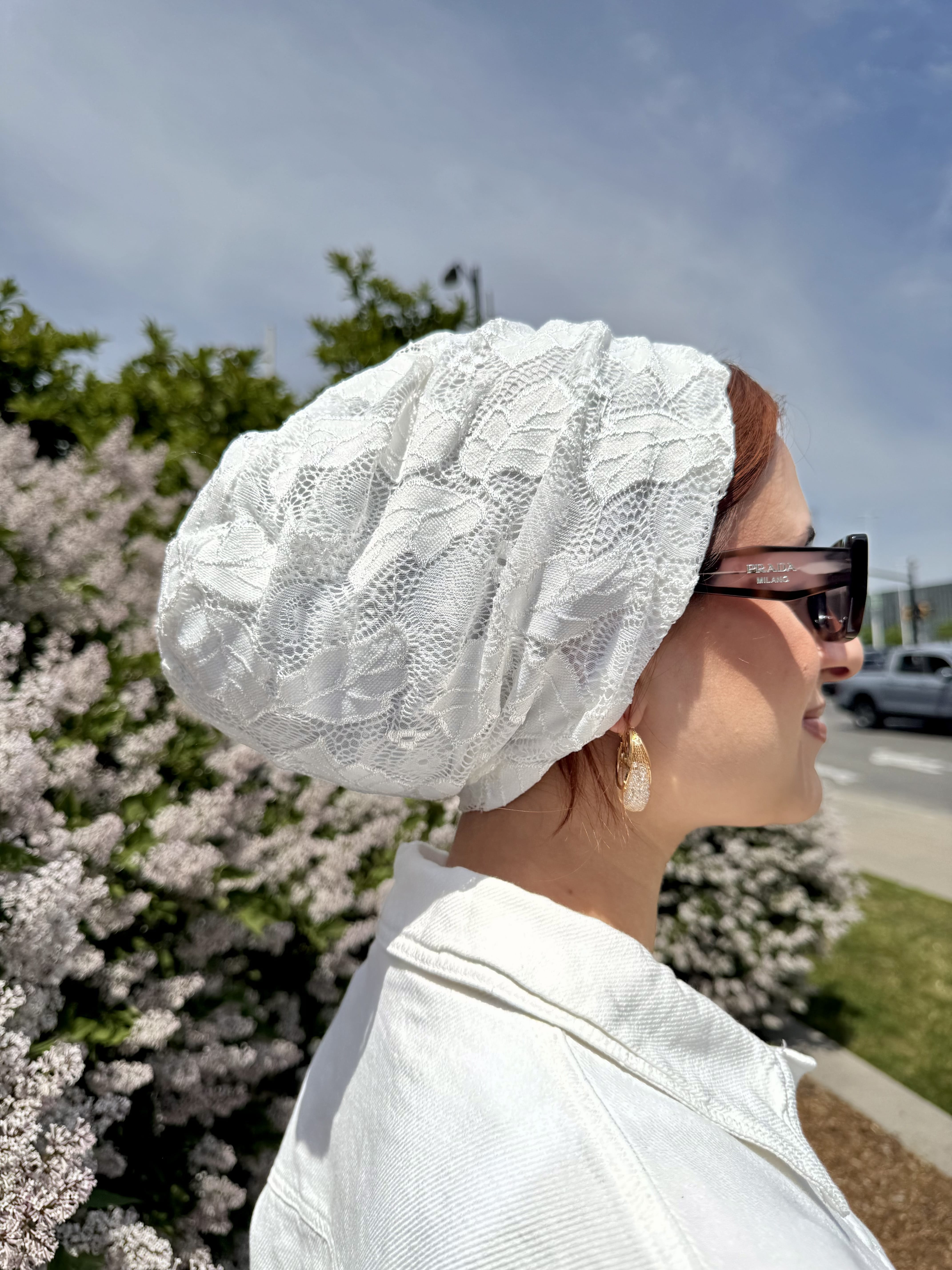Beanie Drapes Lace - Off White
