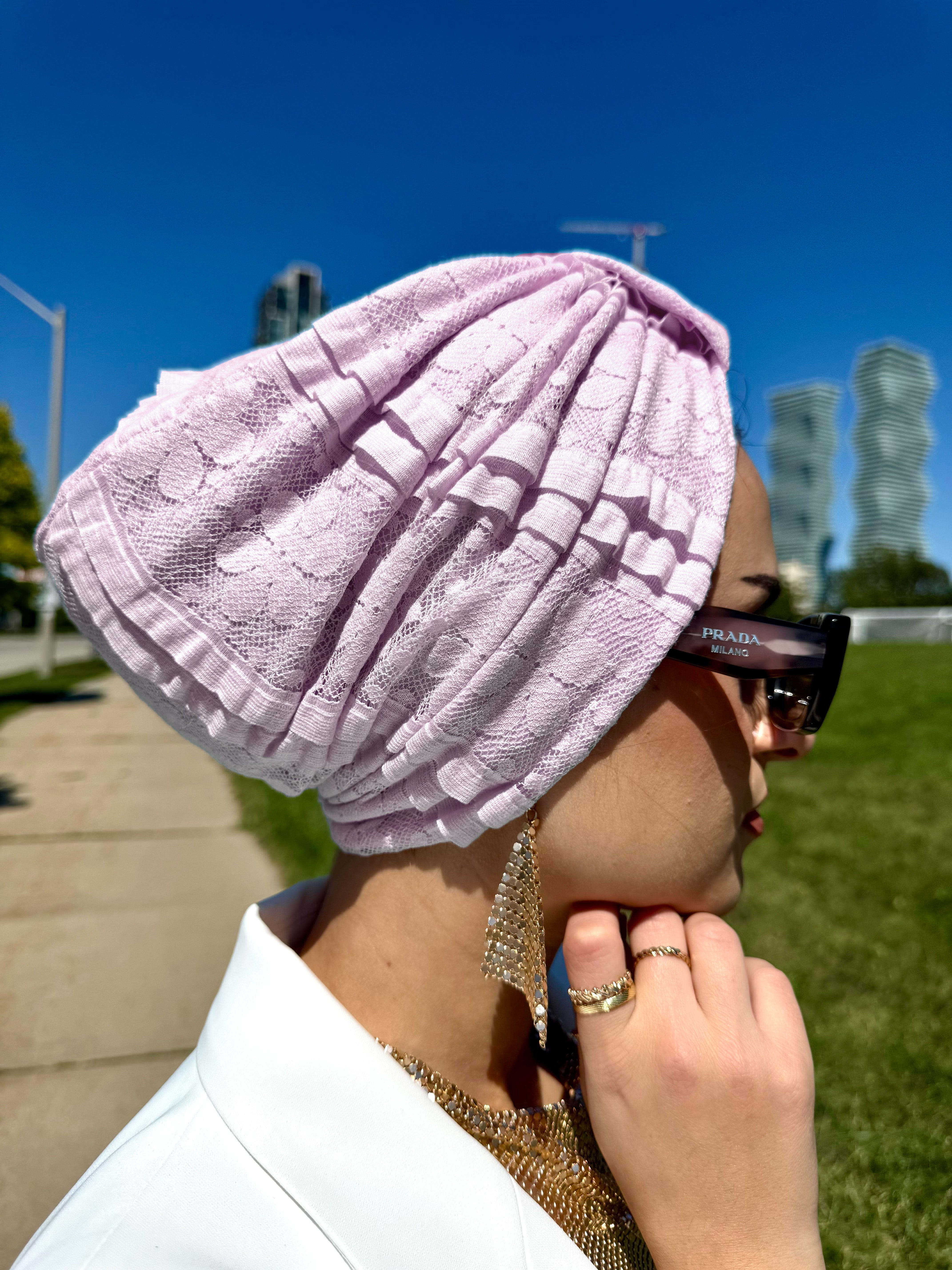 Turban Basic Lace - Cotton Candy - Turban Couture