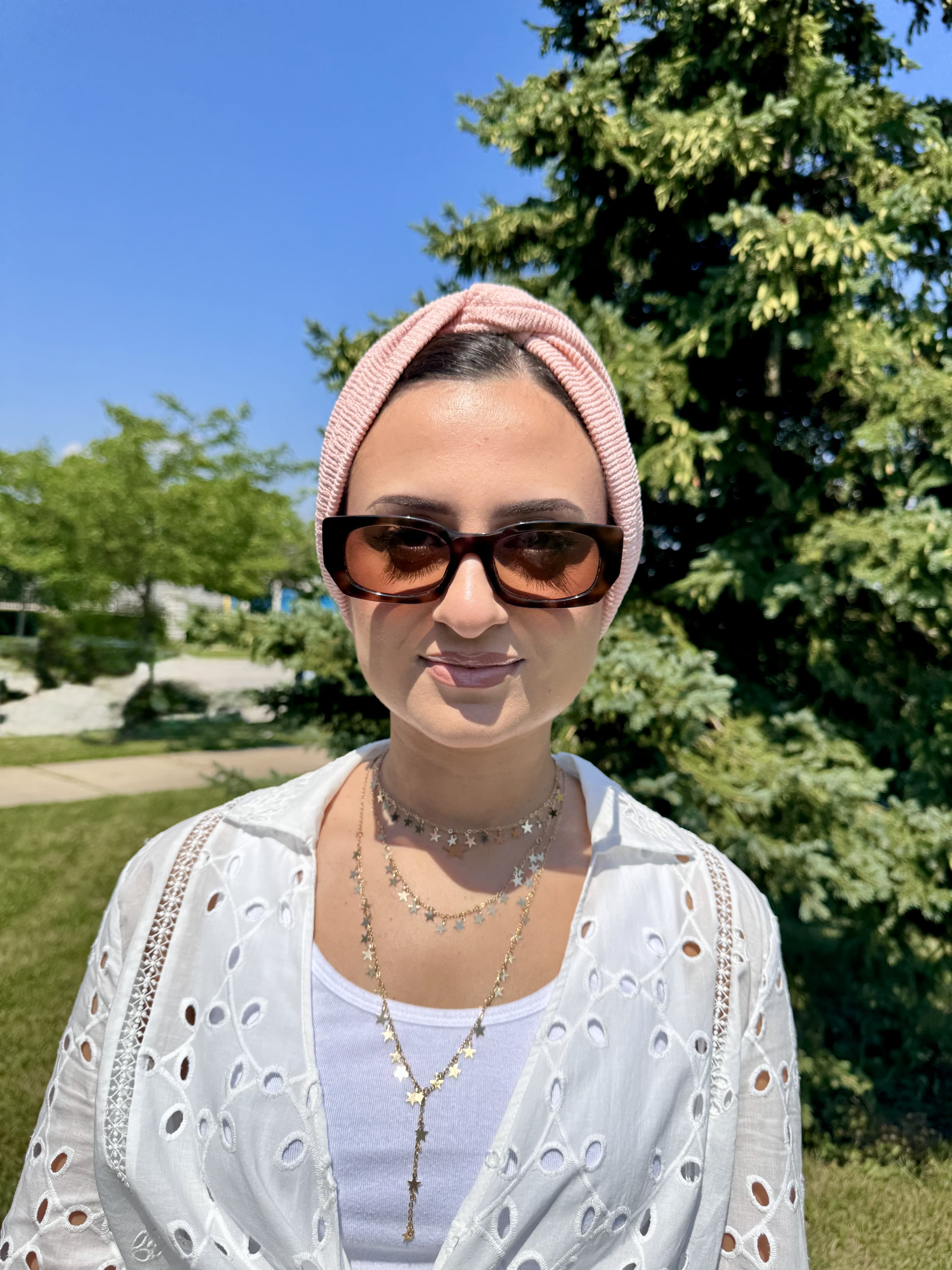 Beanie Twist Cross - Powder Pink