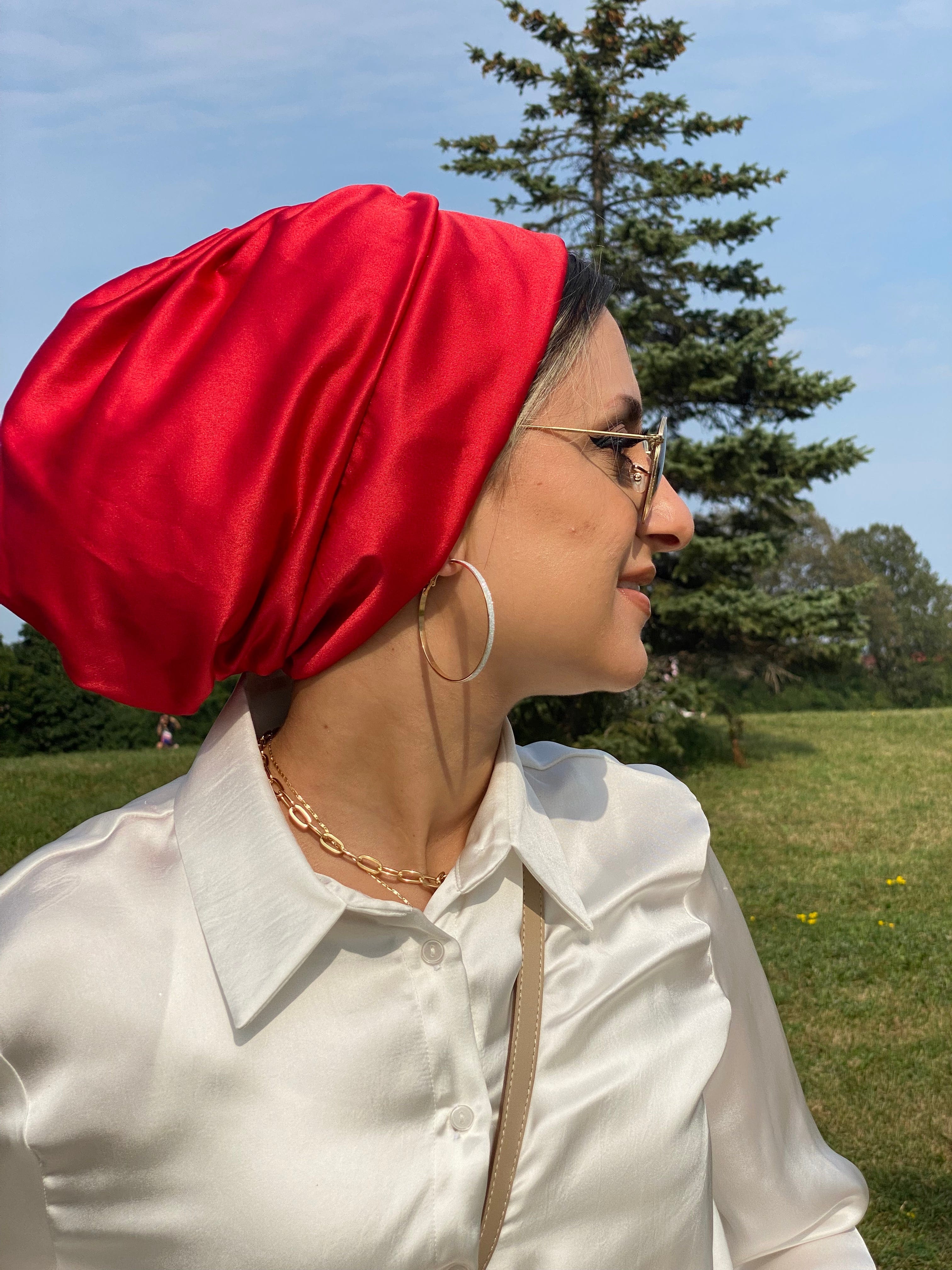 Beanie Satin - Red