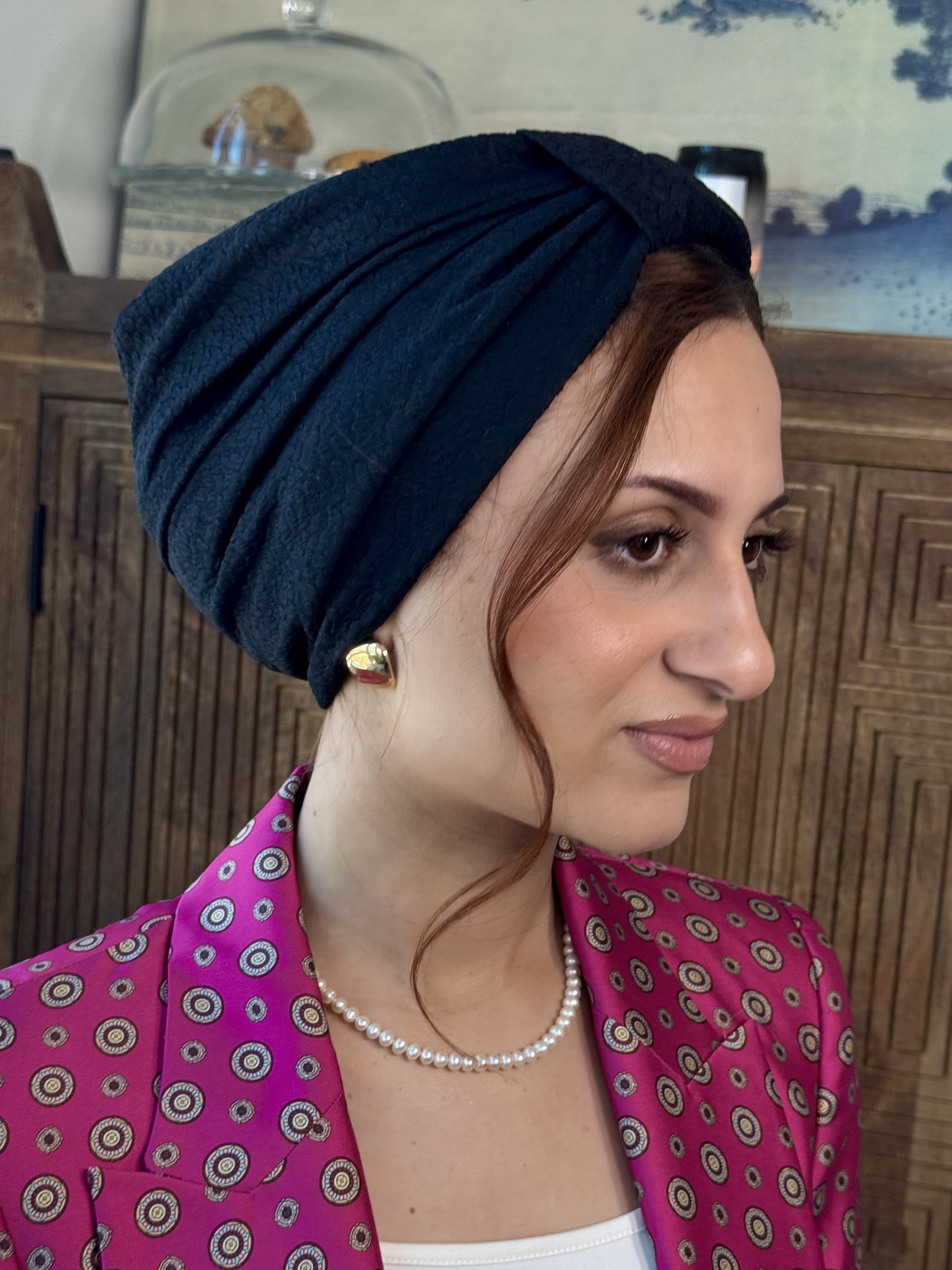 Turban Basic printed Jersey - Black