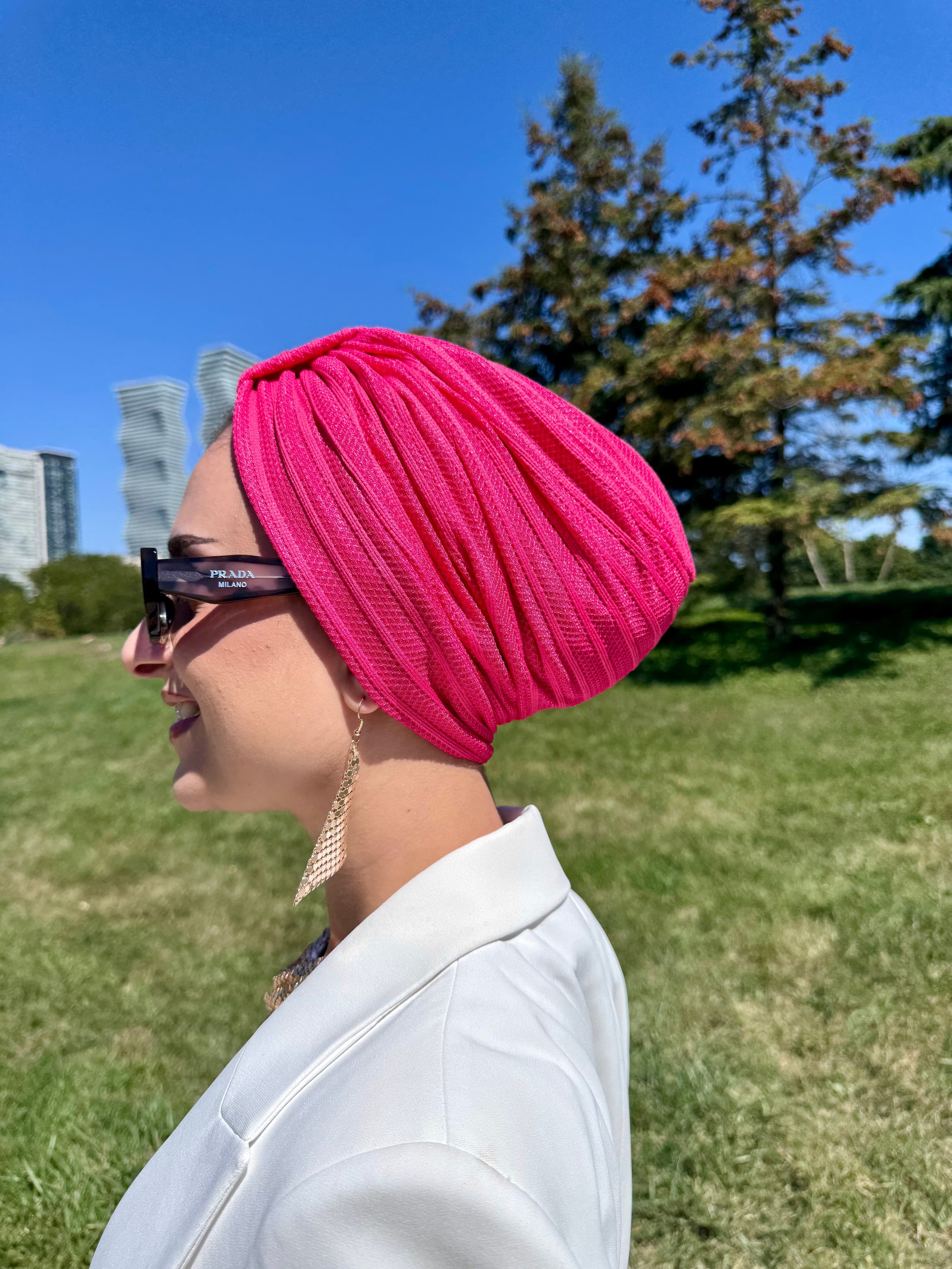 Turban Printed - Rose