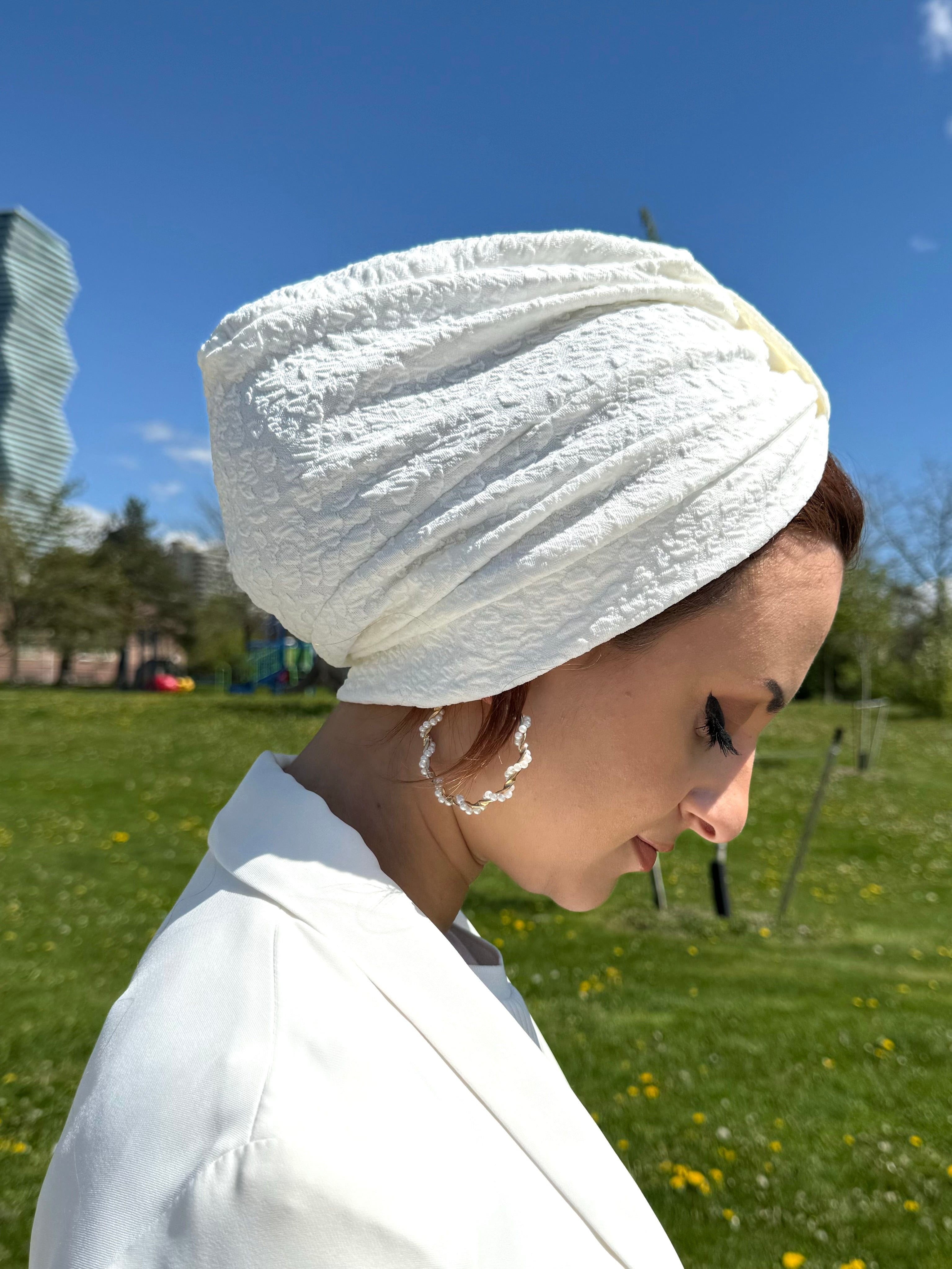 Turban Printed Jersey - Off White
