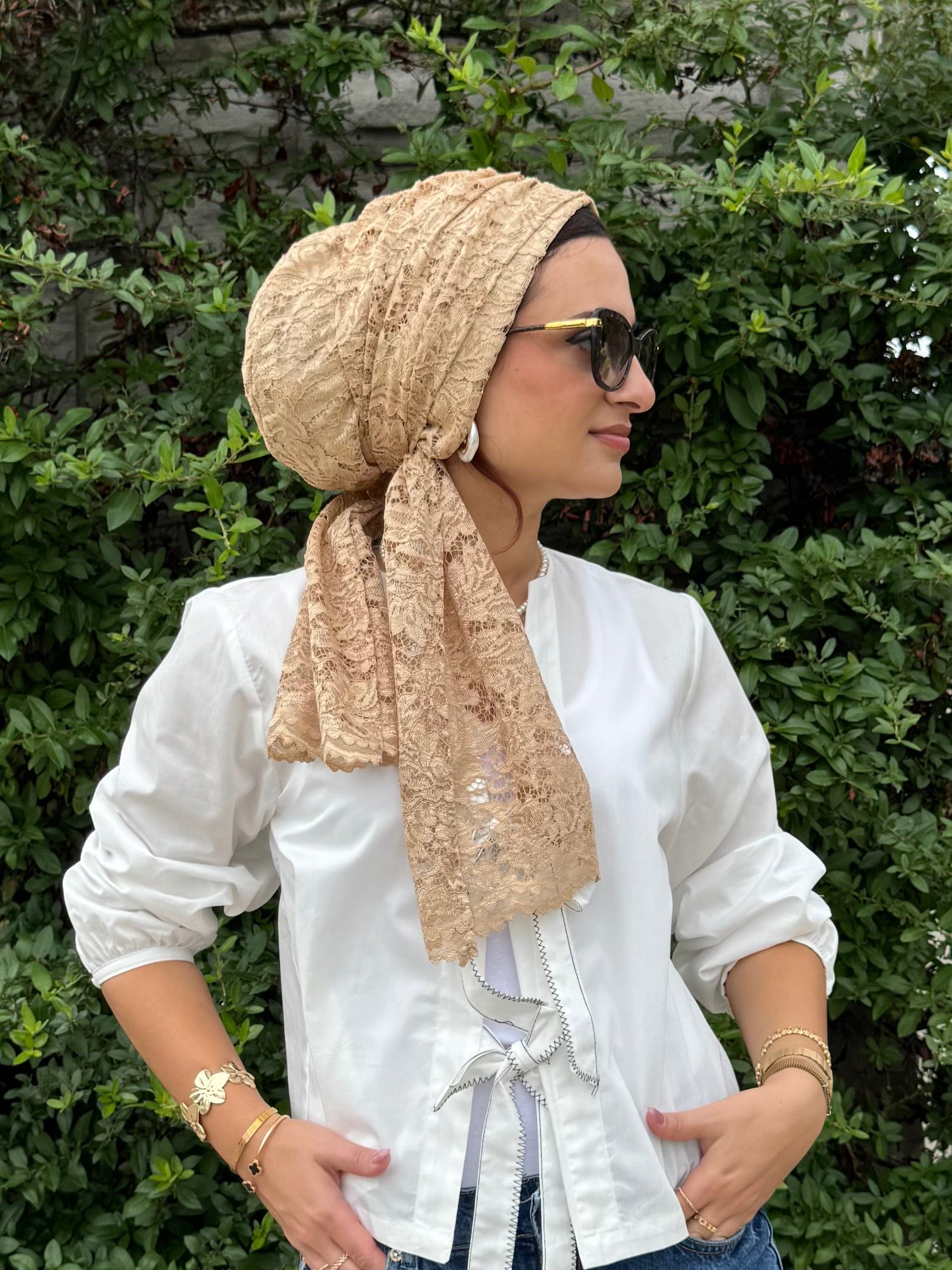 Beanie Wrap Lace - New Nude