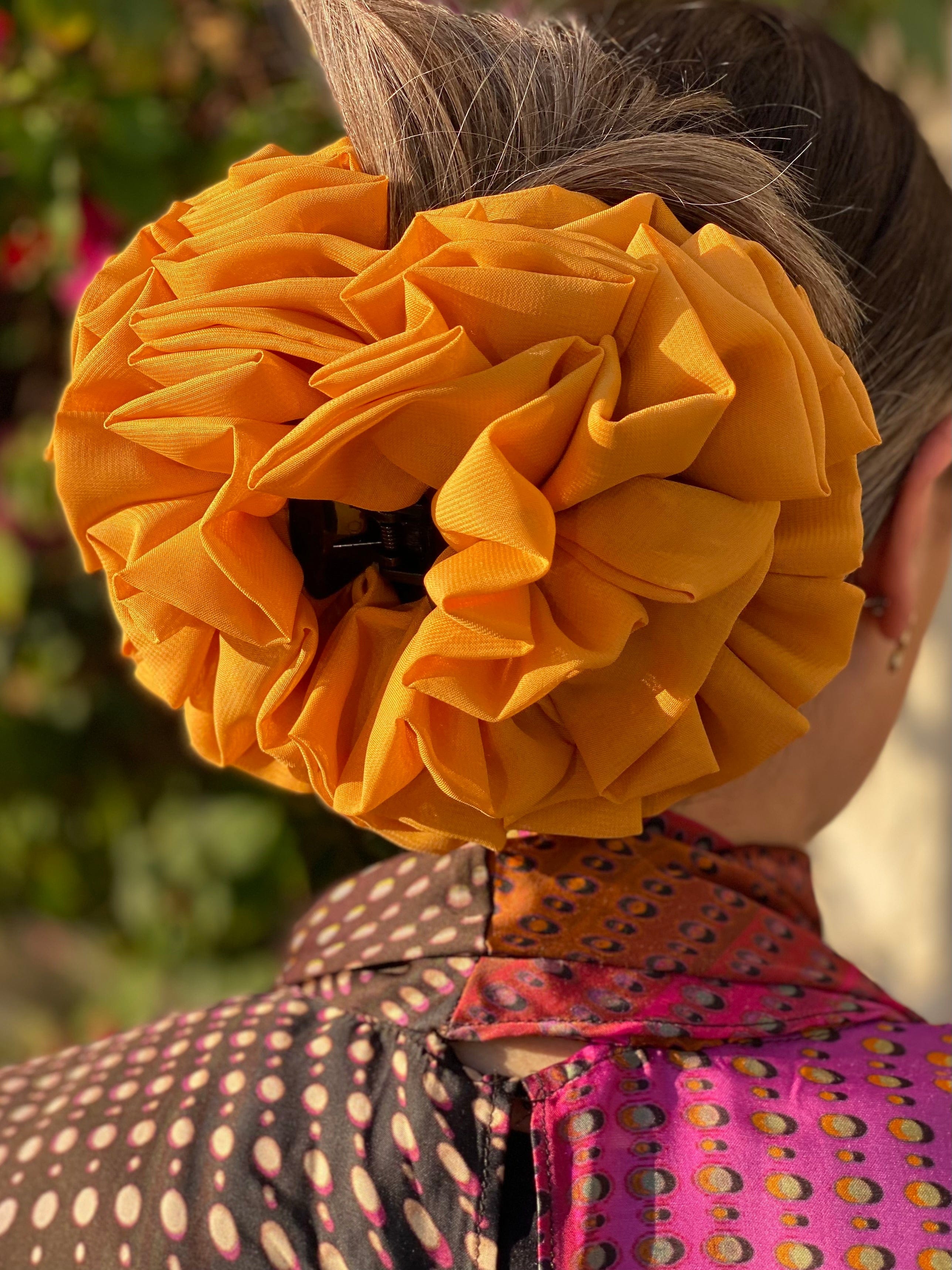 Volumizing Scrunchie Hair Clip - Turmeric - XL