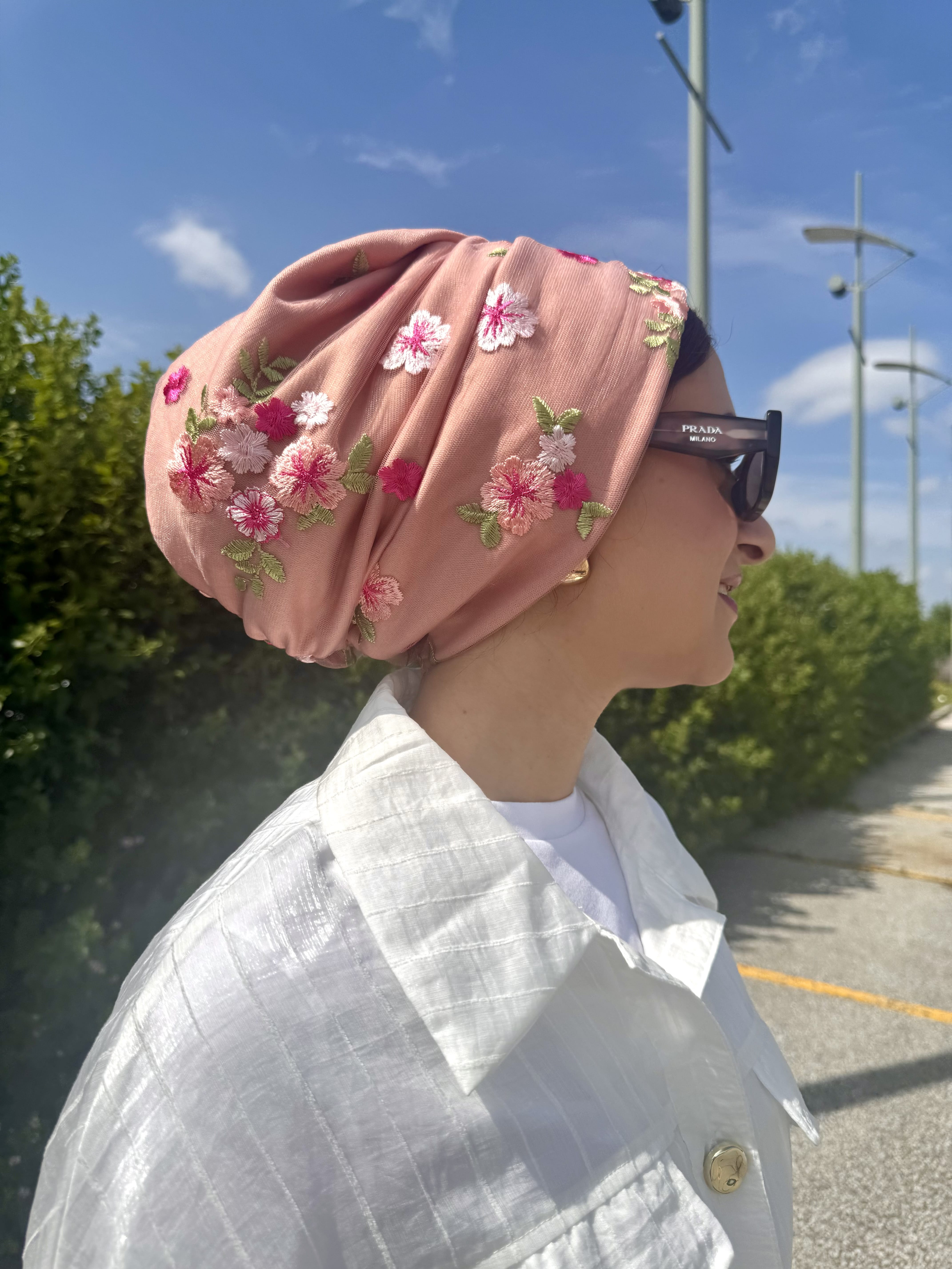 Beanie Tulle - Floral Peach