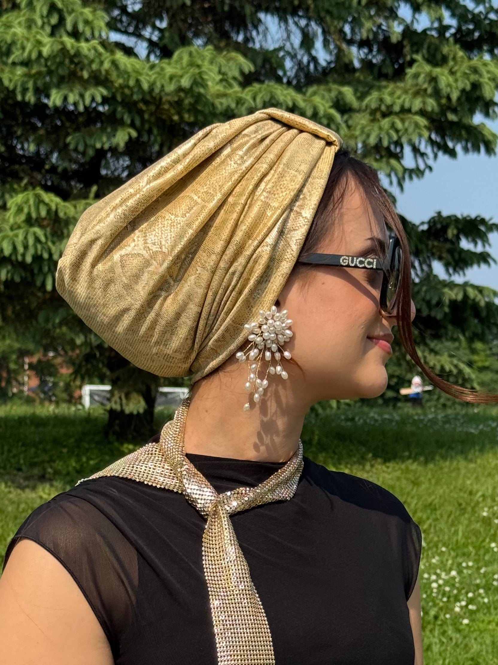 Turban Basic - Gold Snake