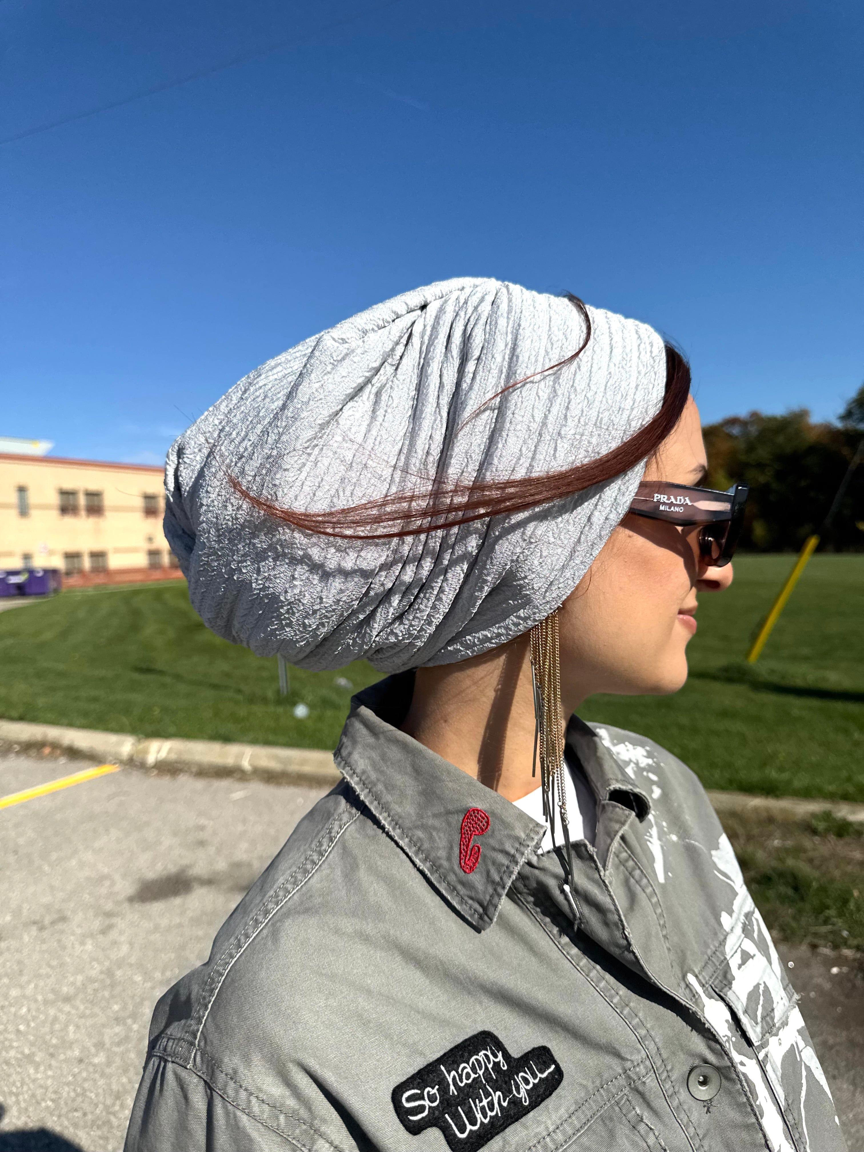 Beanie Rippled - Light Grey