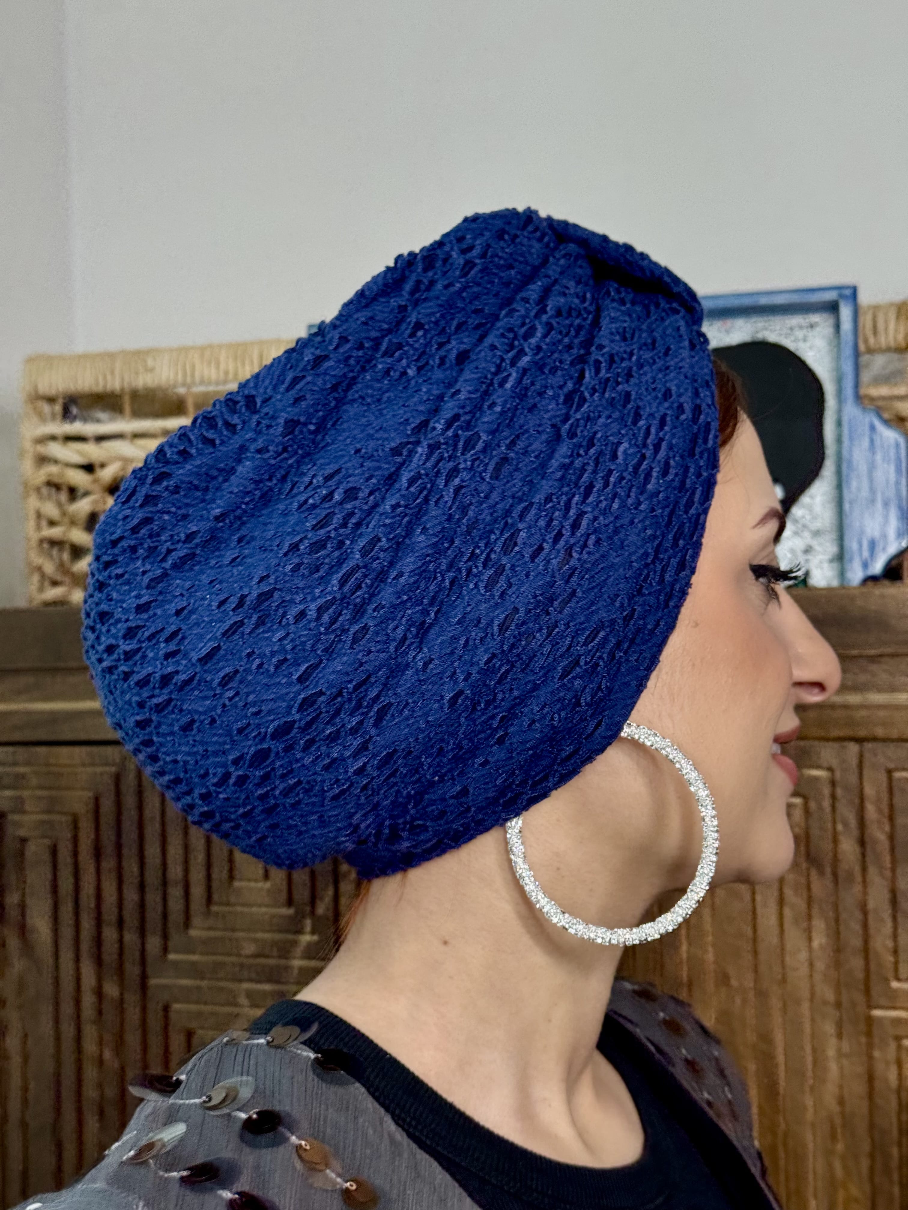 Turban Basic Ripped - Navy