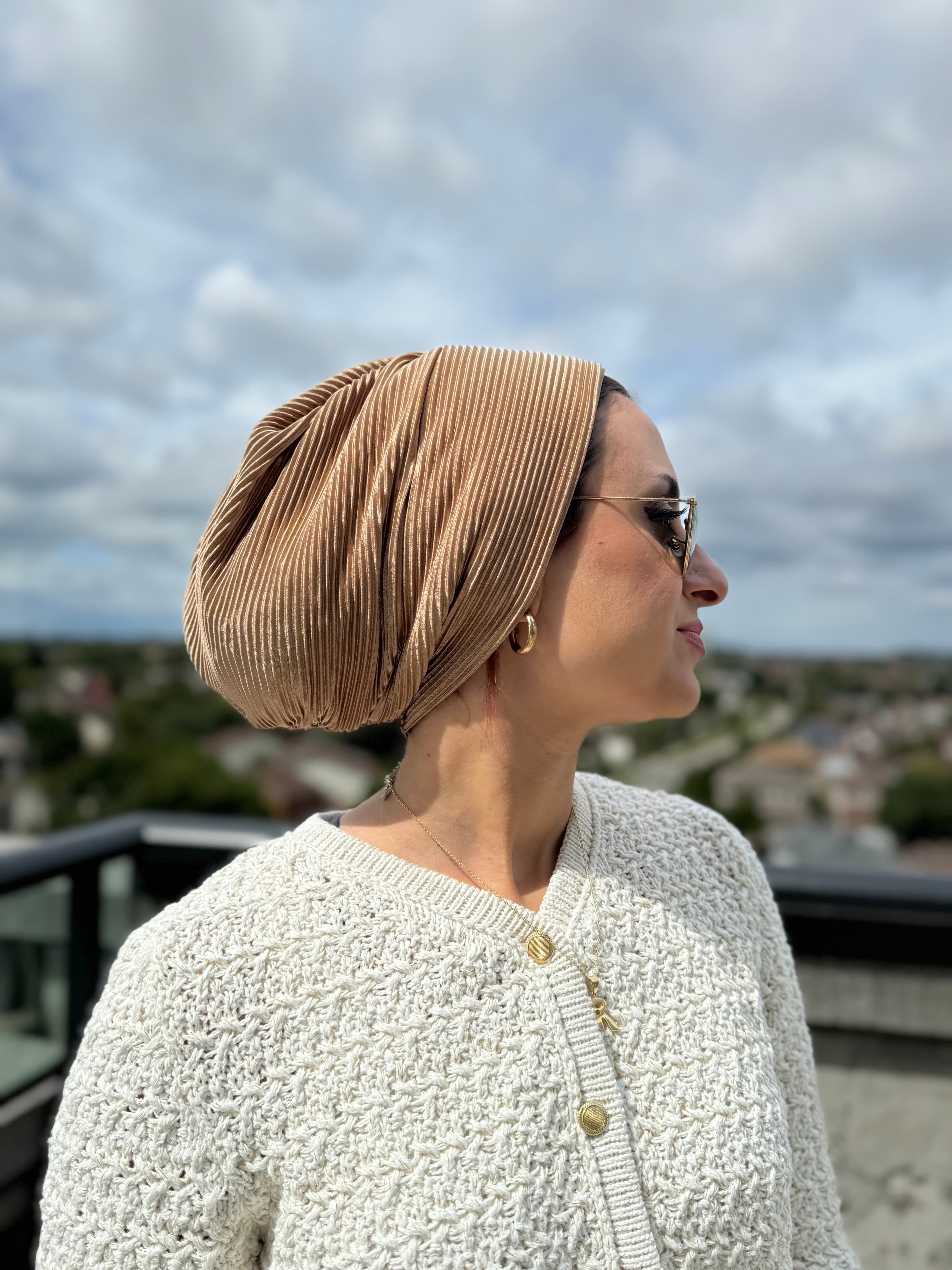 Beanie pleated - Golden Tan