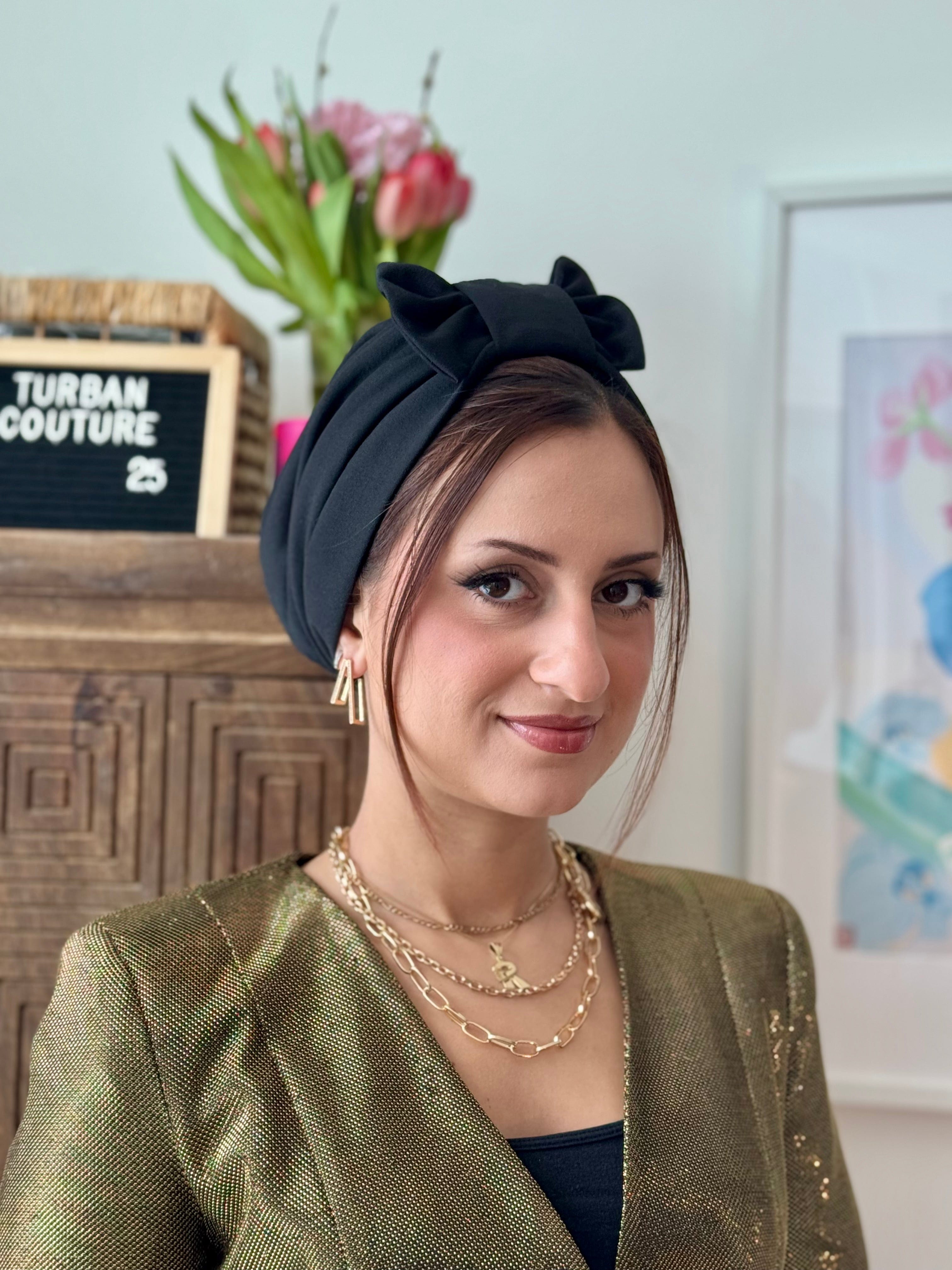 Turban Bow (NO BOW) - Black