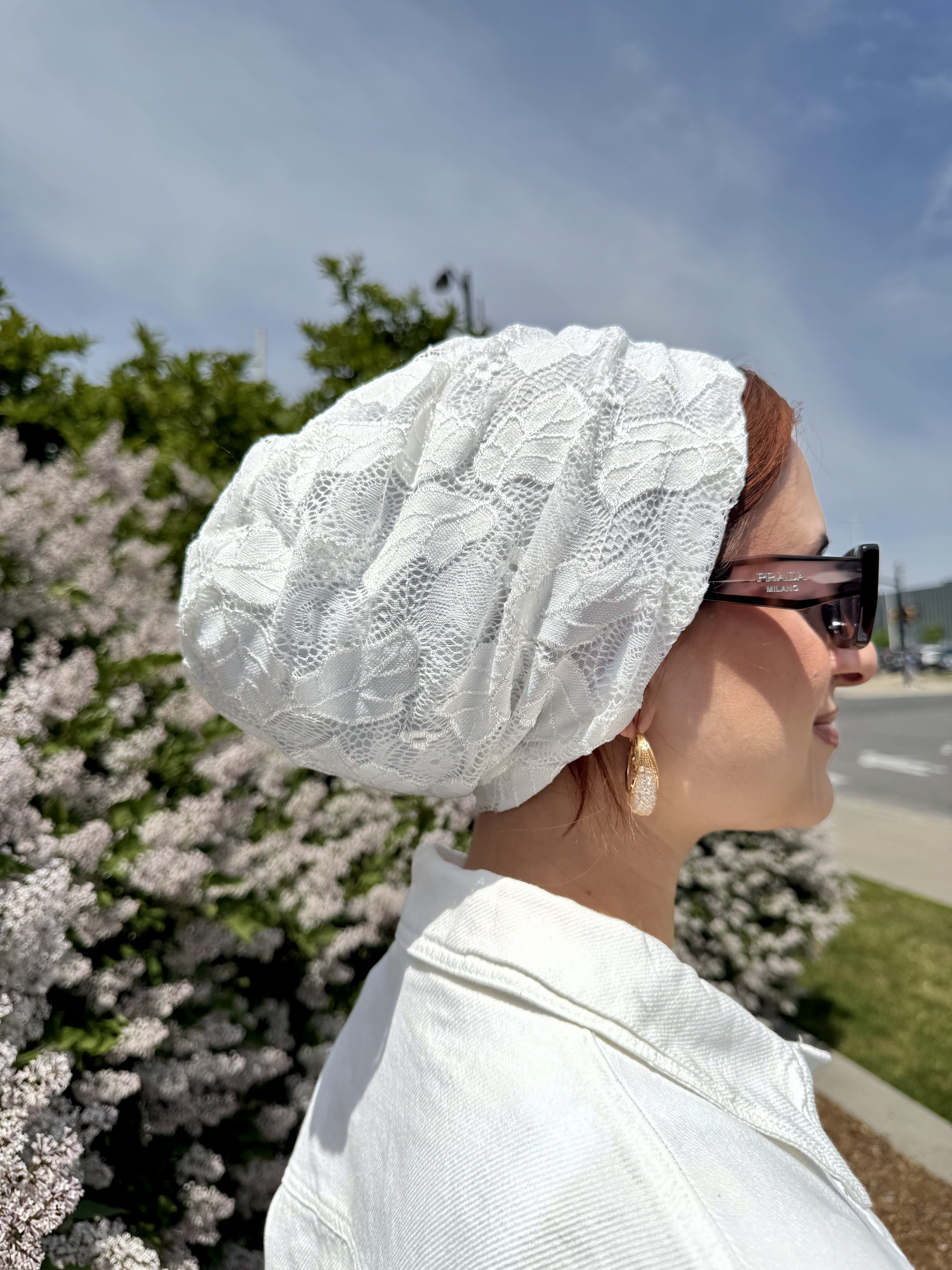 Beanie Drapes Lace - Off White
