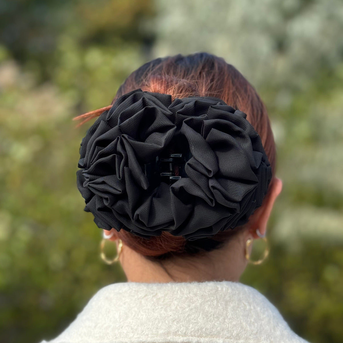 Volumizing Scrunchie Hair Clip Medium Size Black