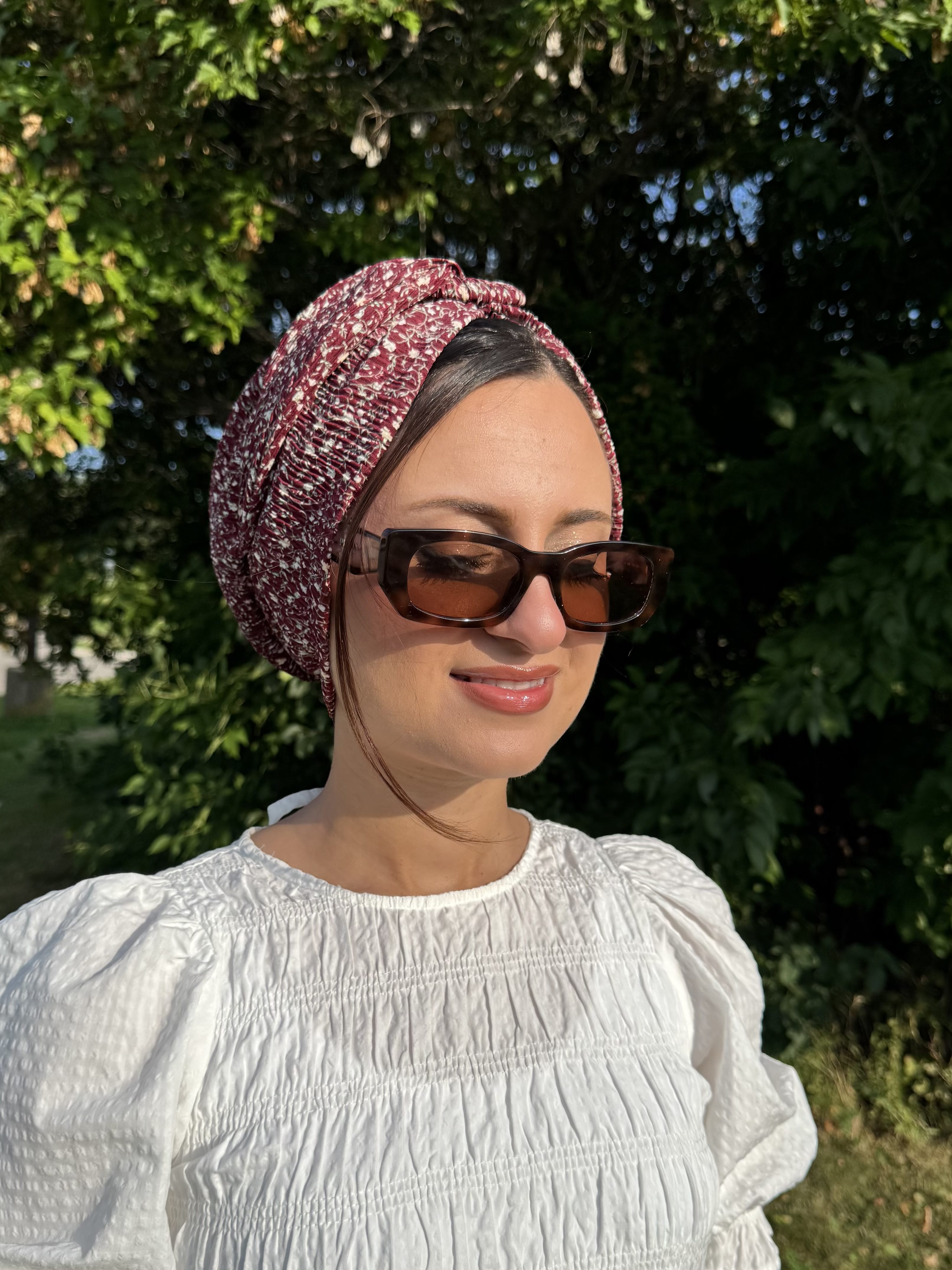 Beanie Ring - Floral Burgundy